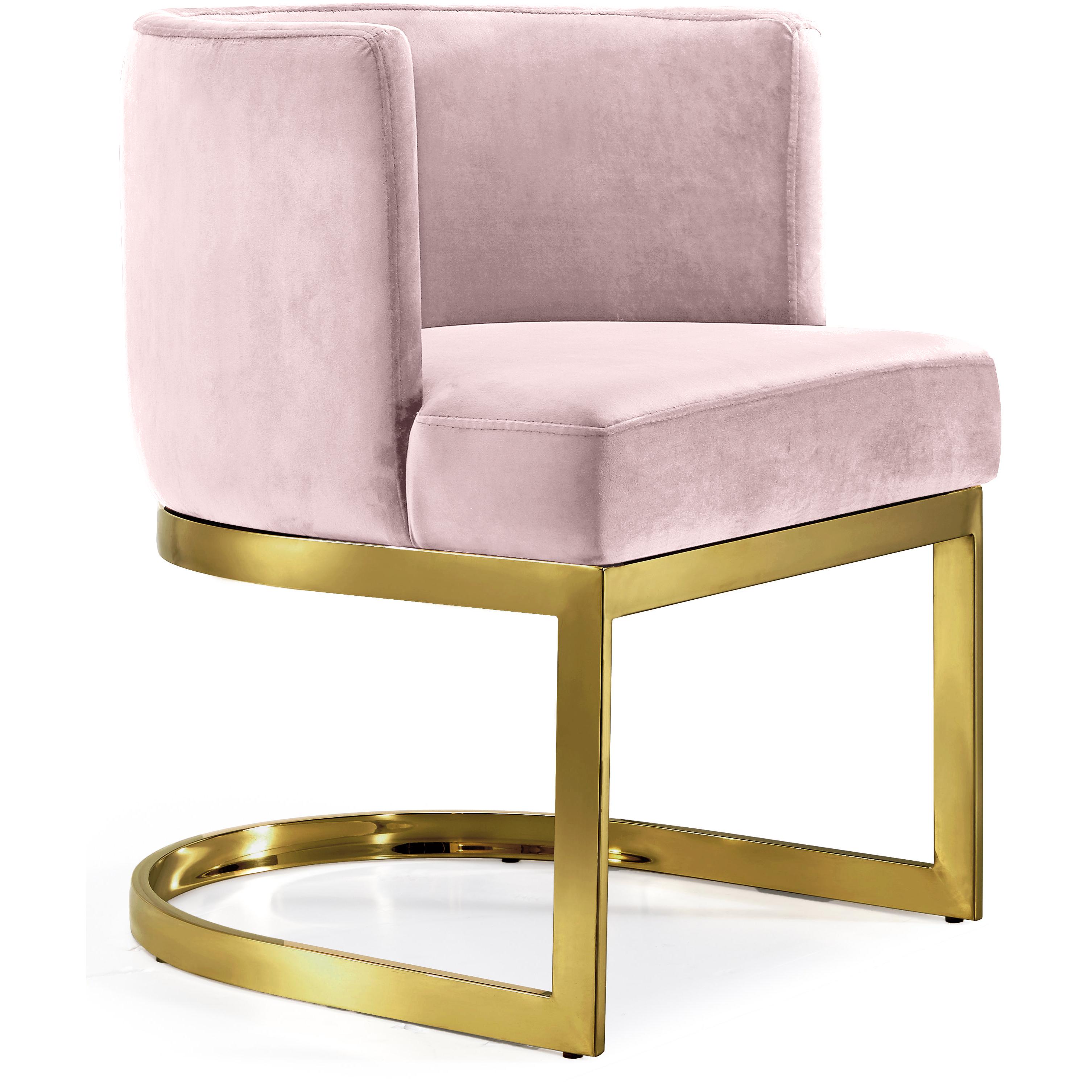 Meridian Gianna Pink Velvet Dining Chair