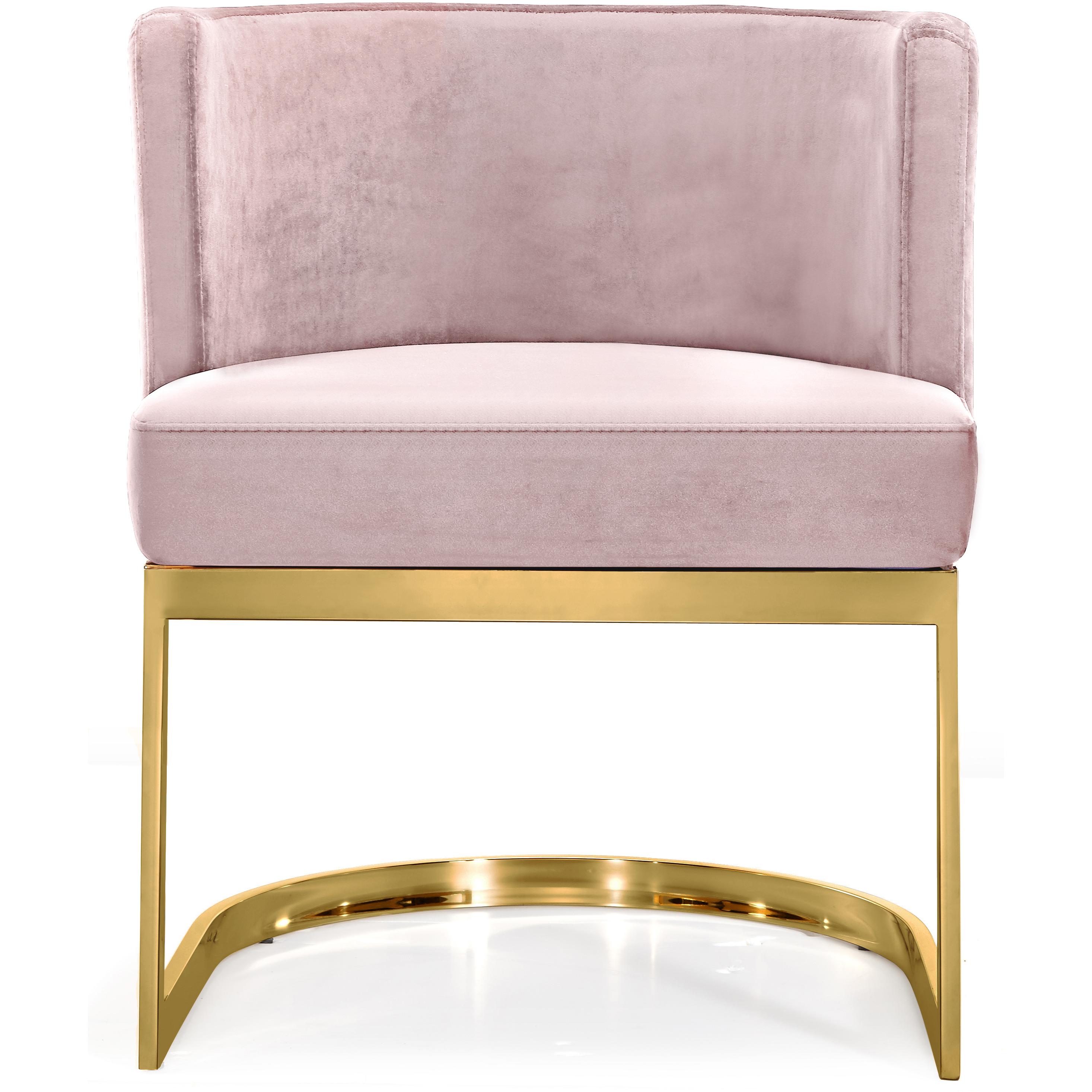 Meridian Gianna Pink Velvet Dining Chair