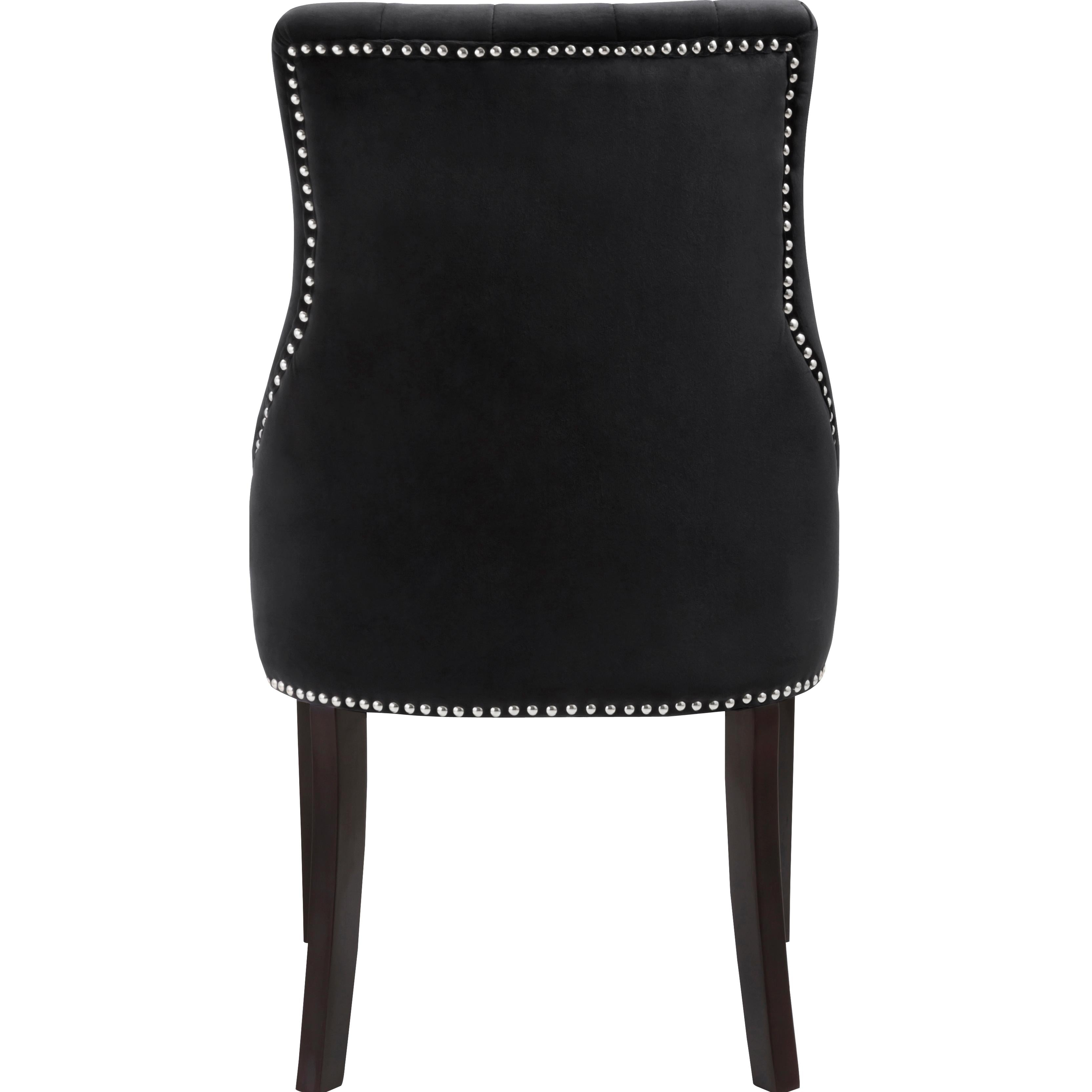Meridian Oxford Black Velvet Dining Chair