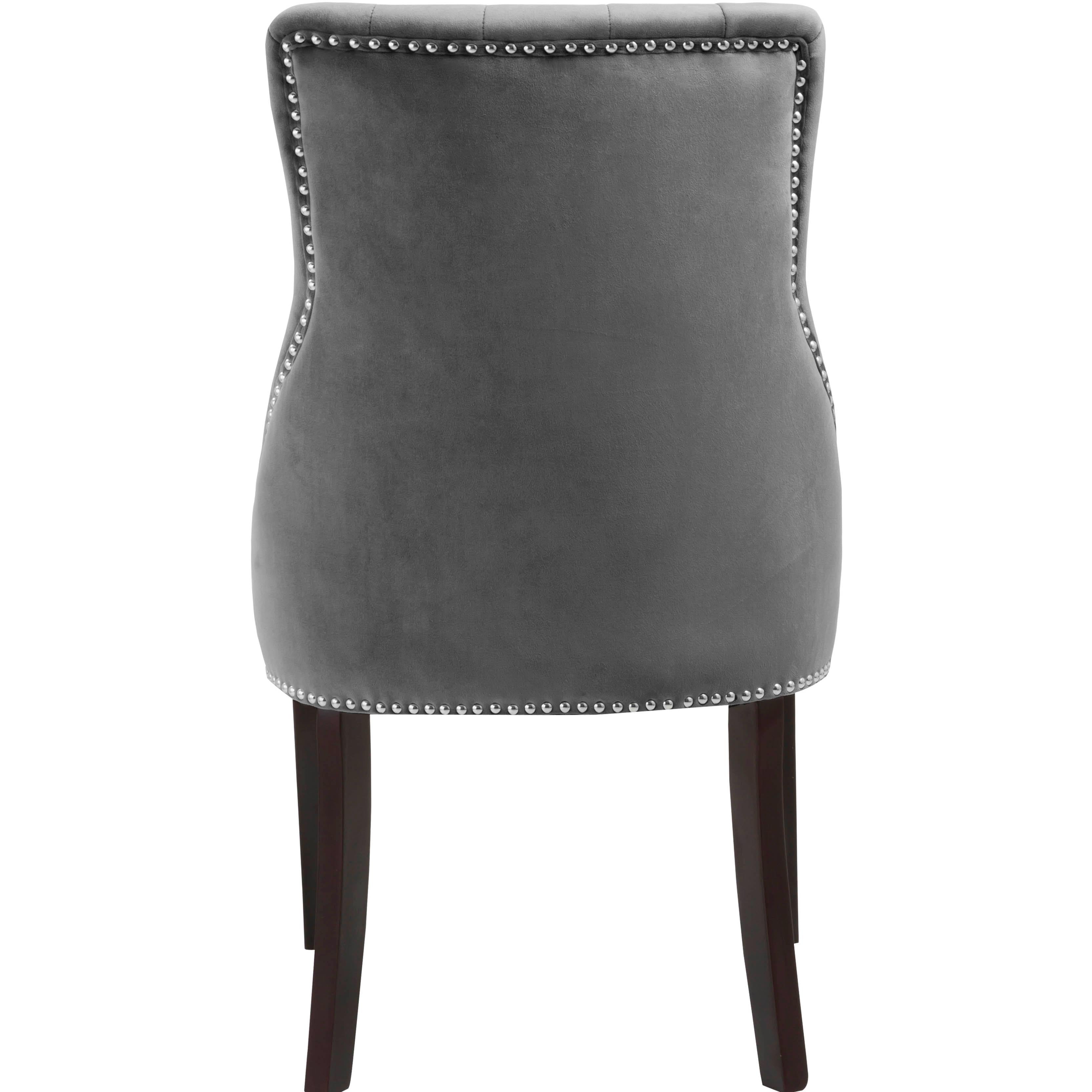 Meridian Oxford Grey Velvet Dining Chair