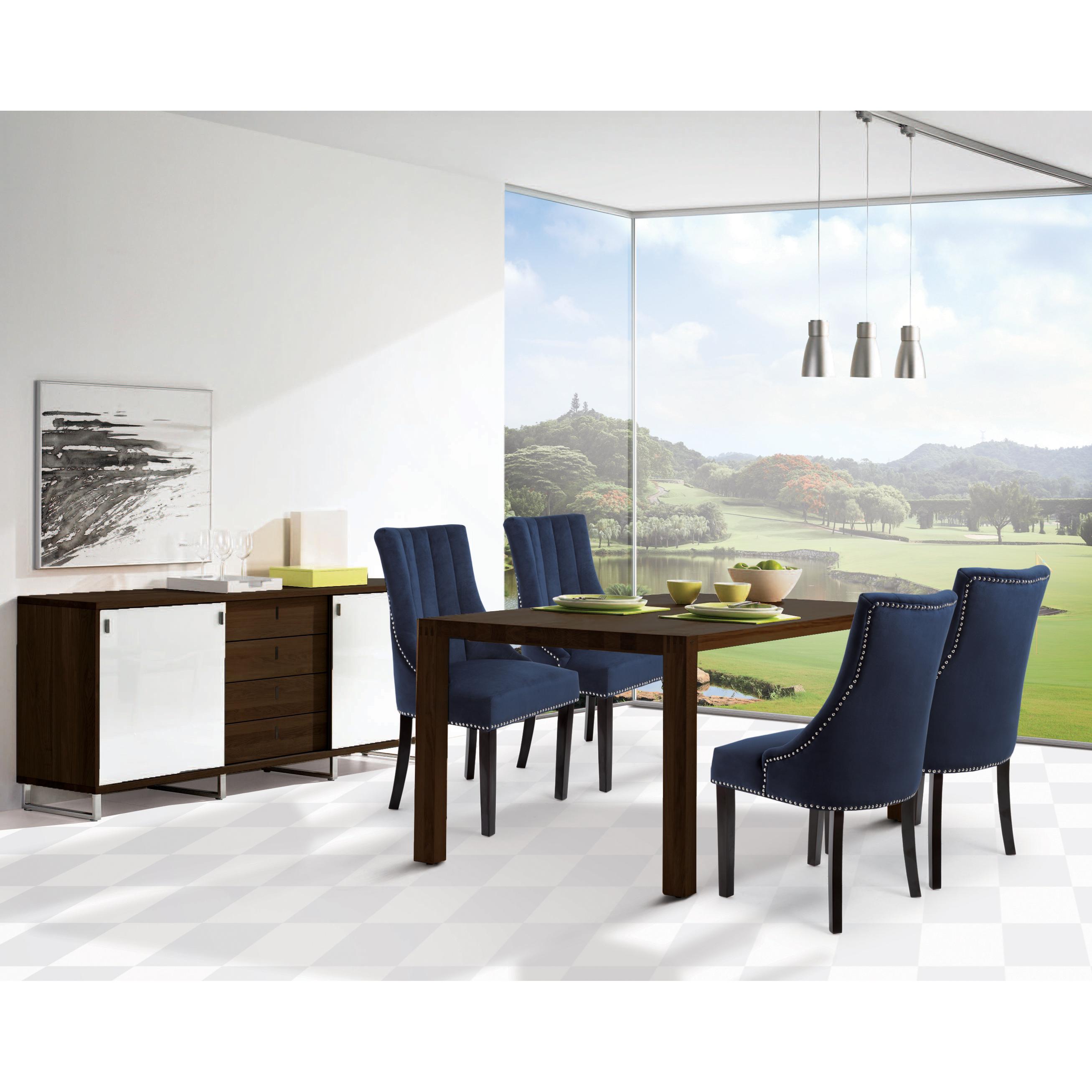 Meridian Oxford Navy Velvet Dining Chair