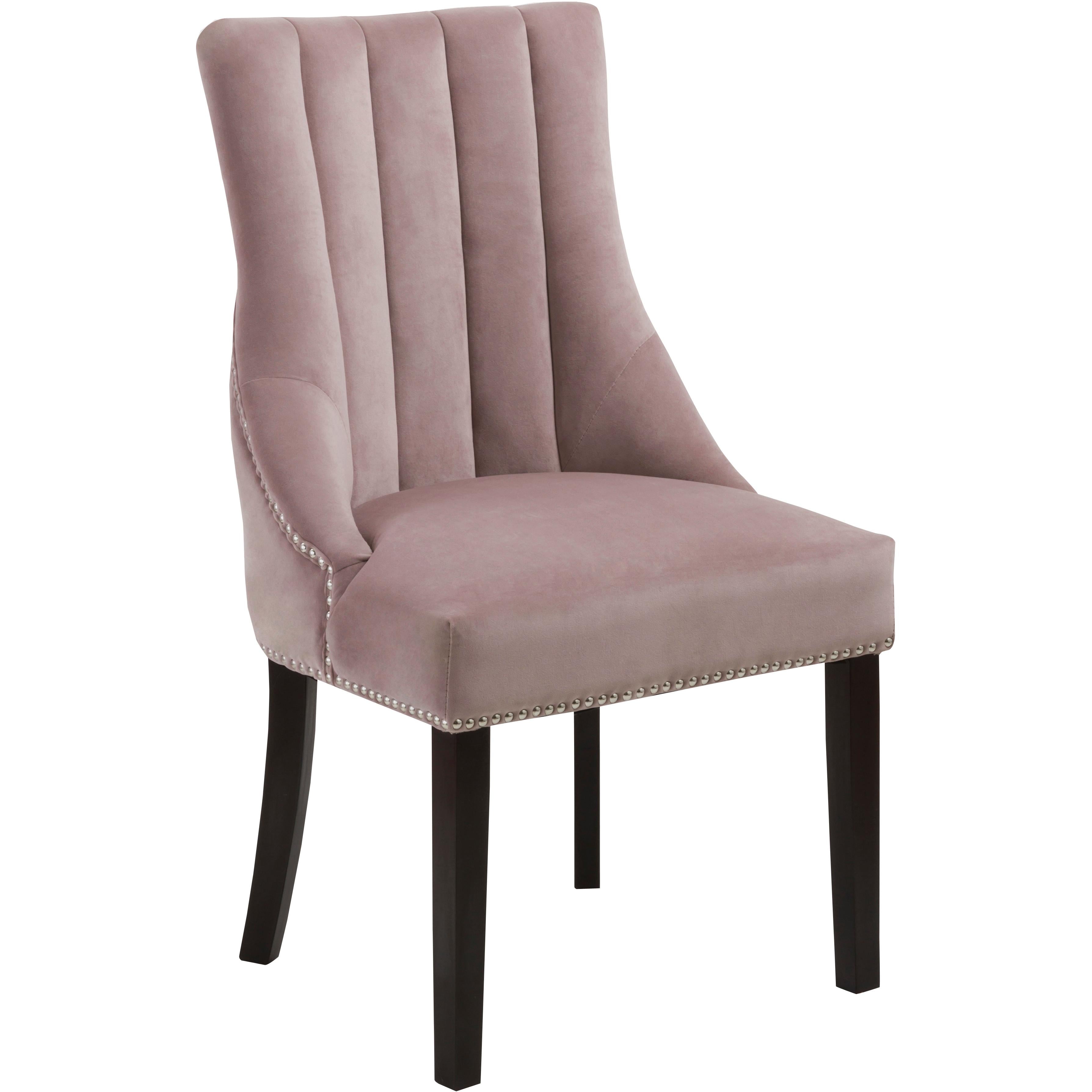 Meridian Oxford Pink Velvet Dining Chair