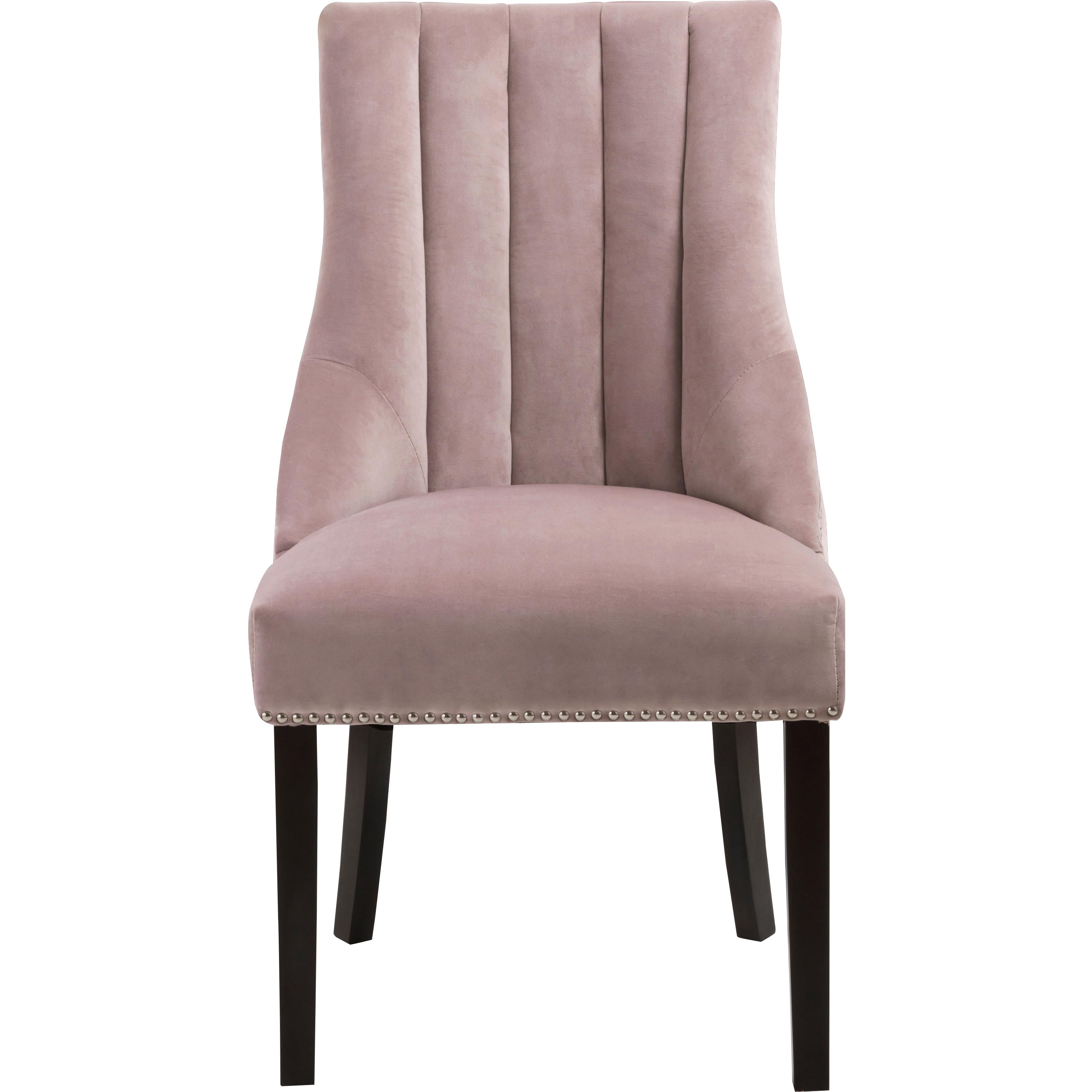 Meridian Oxford Pink Velvet Dining Chair