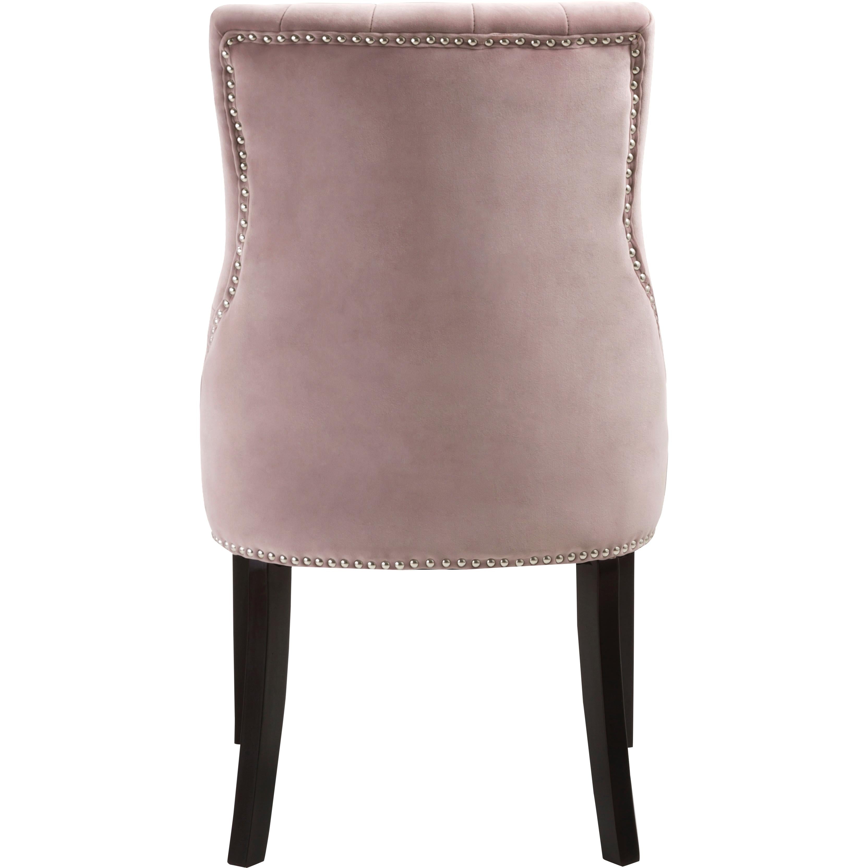 Meridian Oxford Pink Velvet Dining Chair