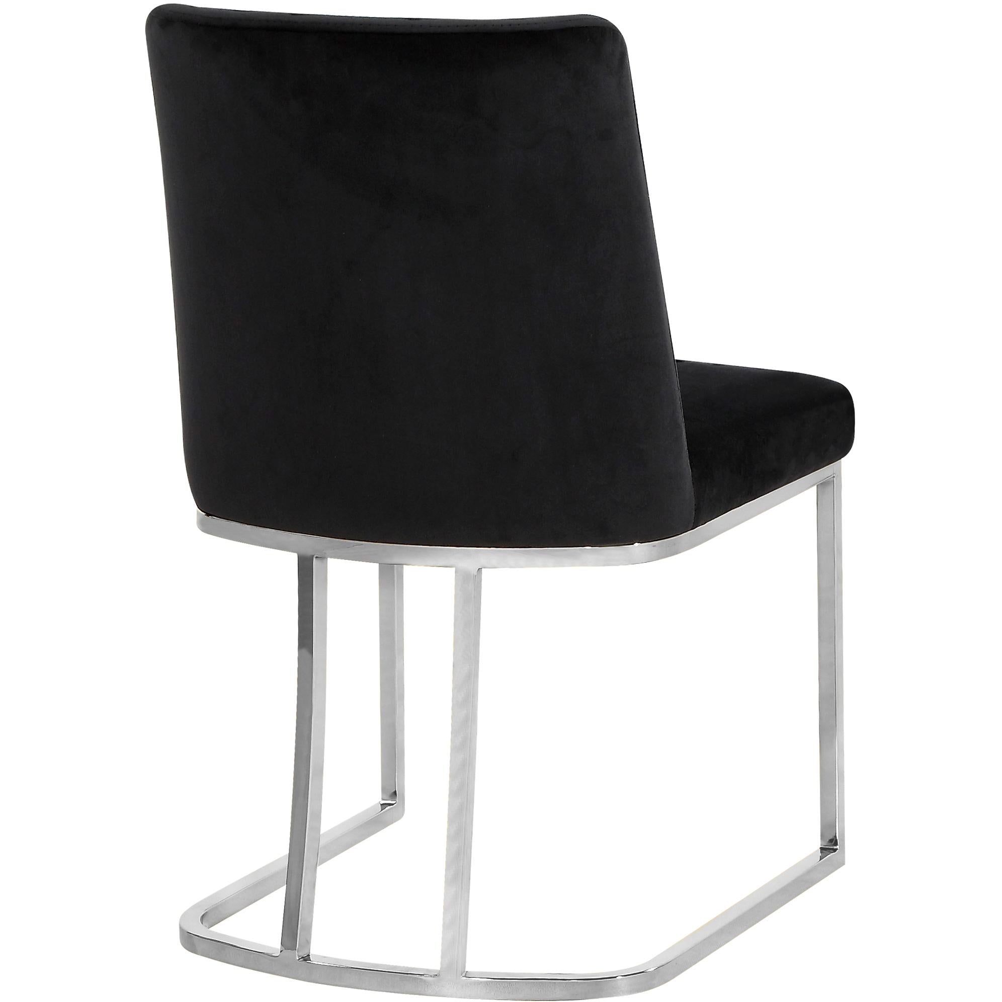 Meridian Heidi Black Velvet Dining Chair
