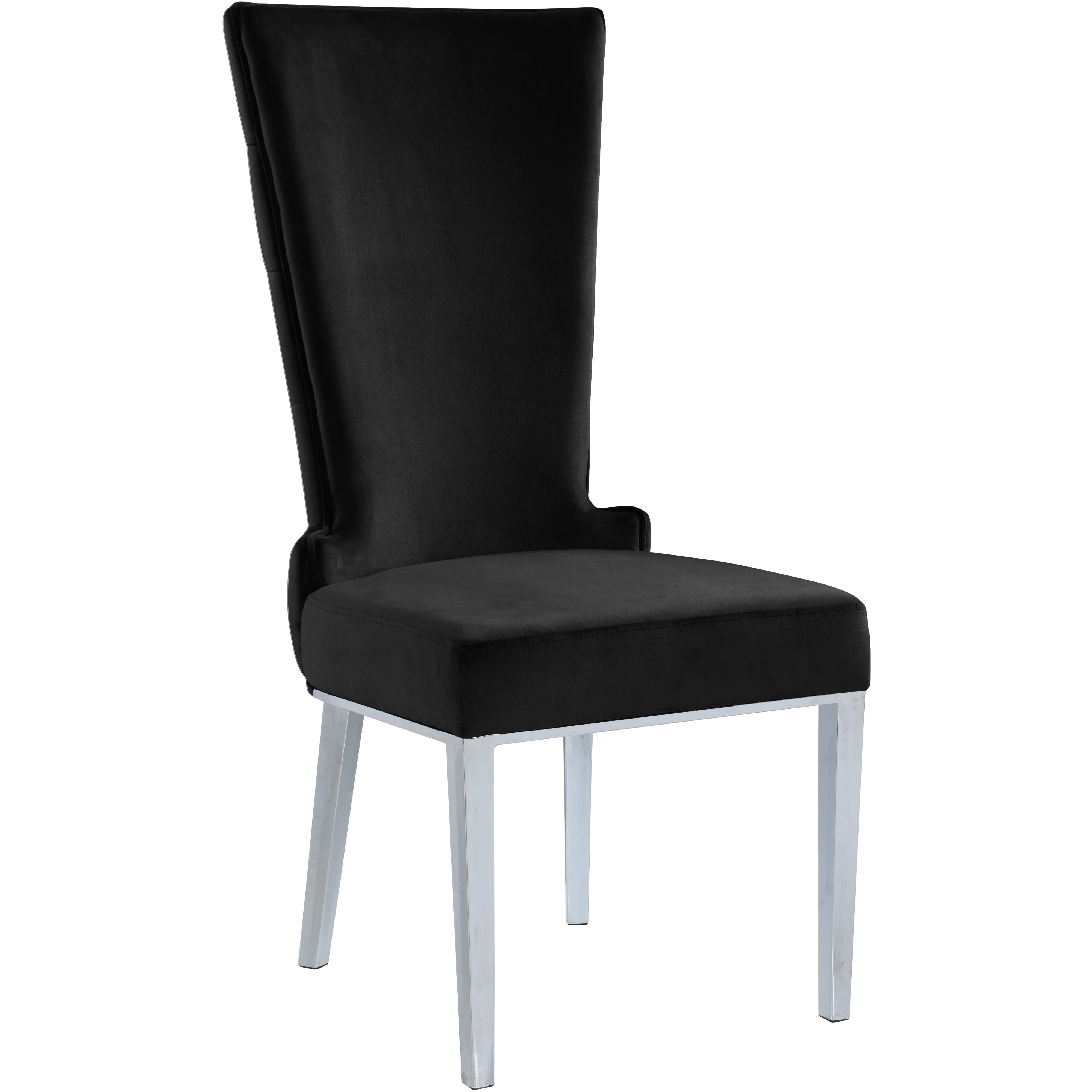 Meridian Serafina Black Velvet Dining Chair