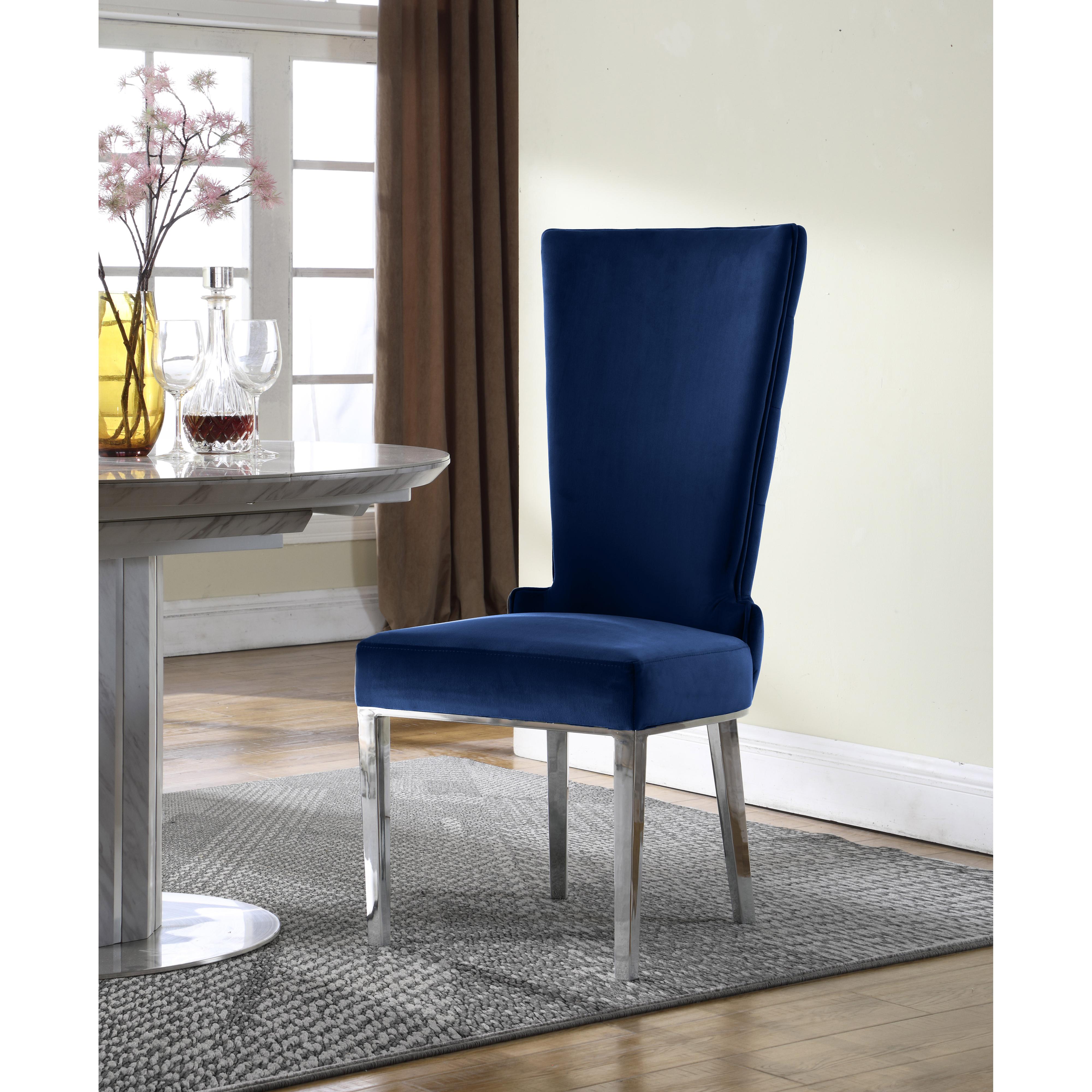 Meridian Serafina Navy Velvet Dining Chair