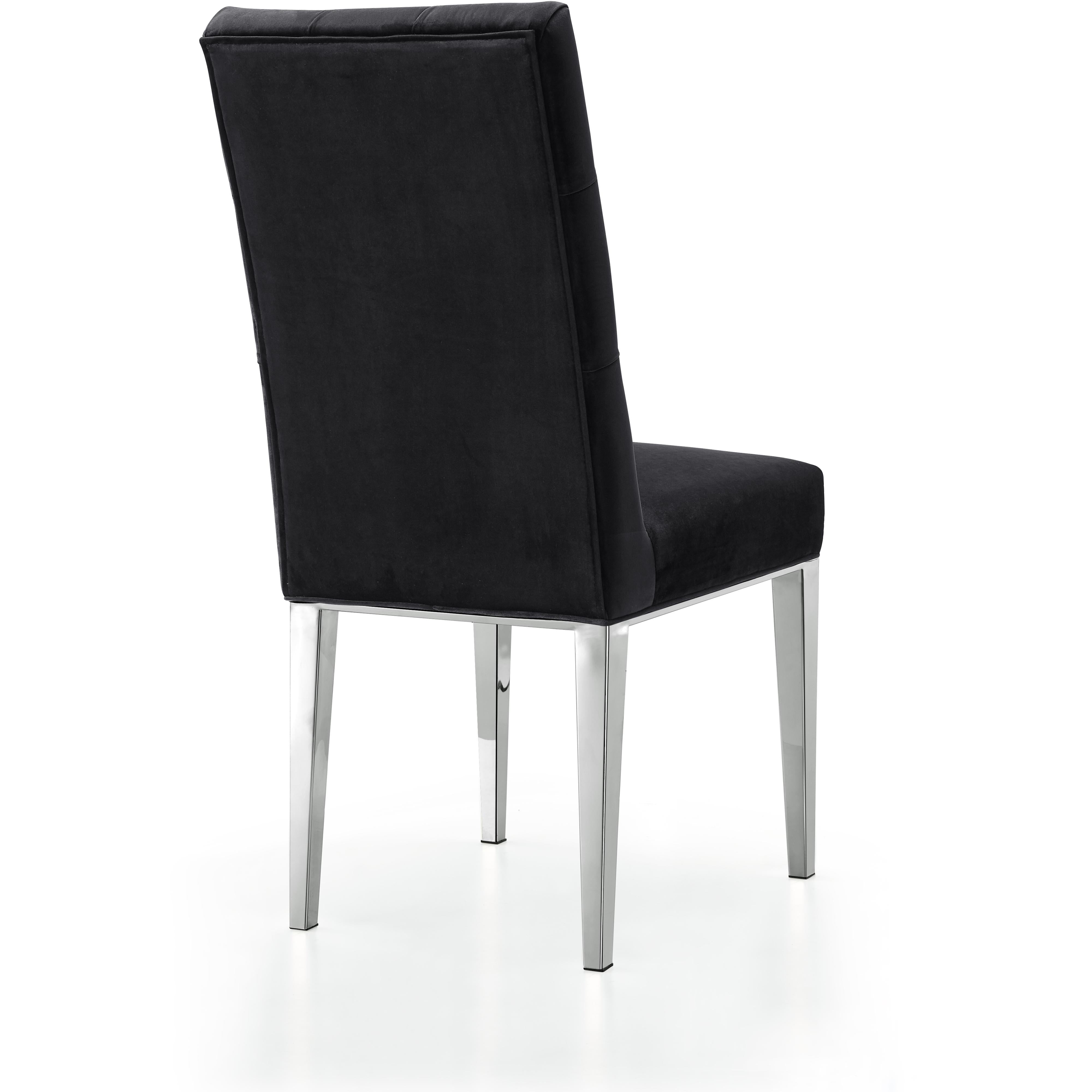 Meridian Juno Black Velvet Dining Chair