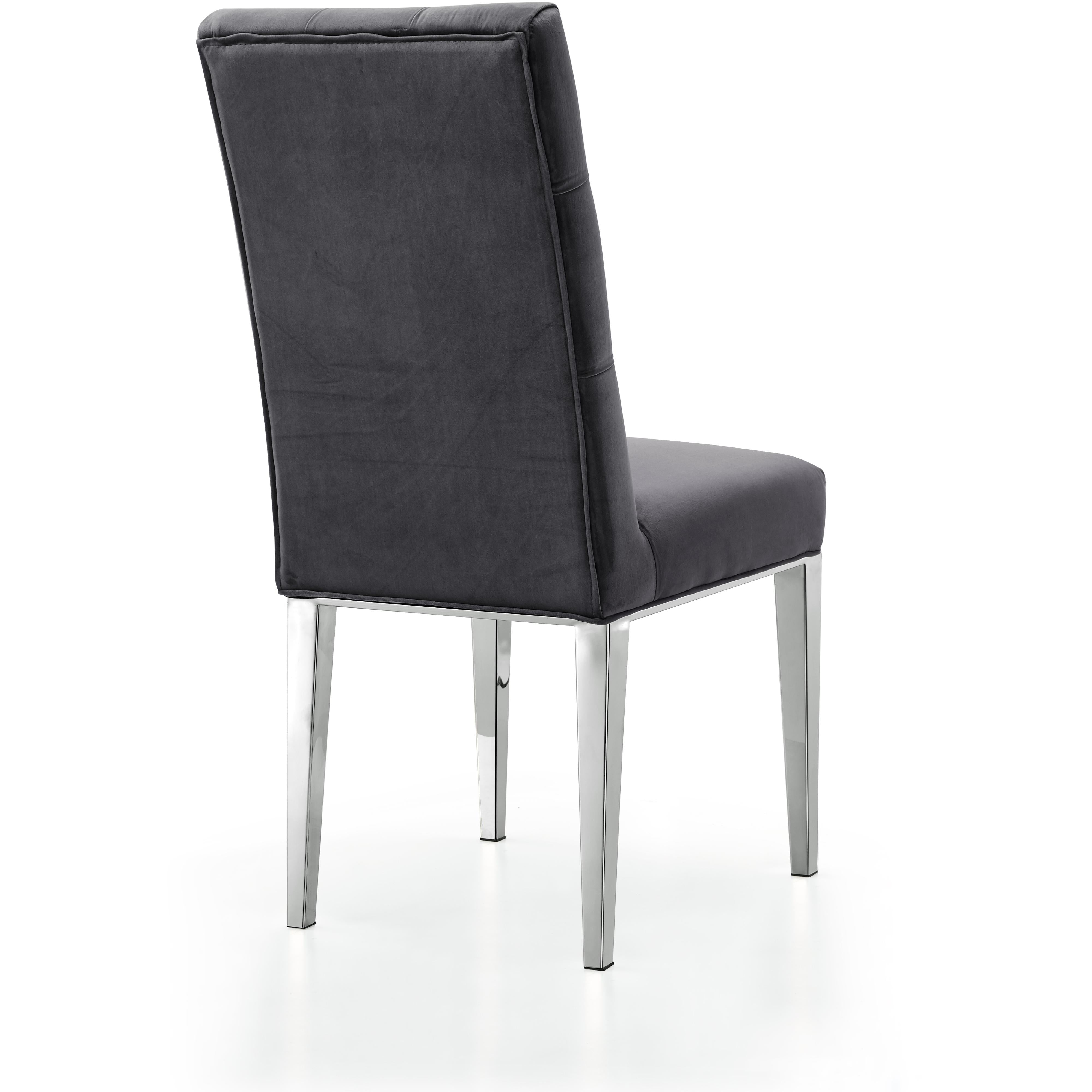 Meridian Juno Grey Velvet Dining Chair