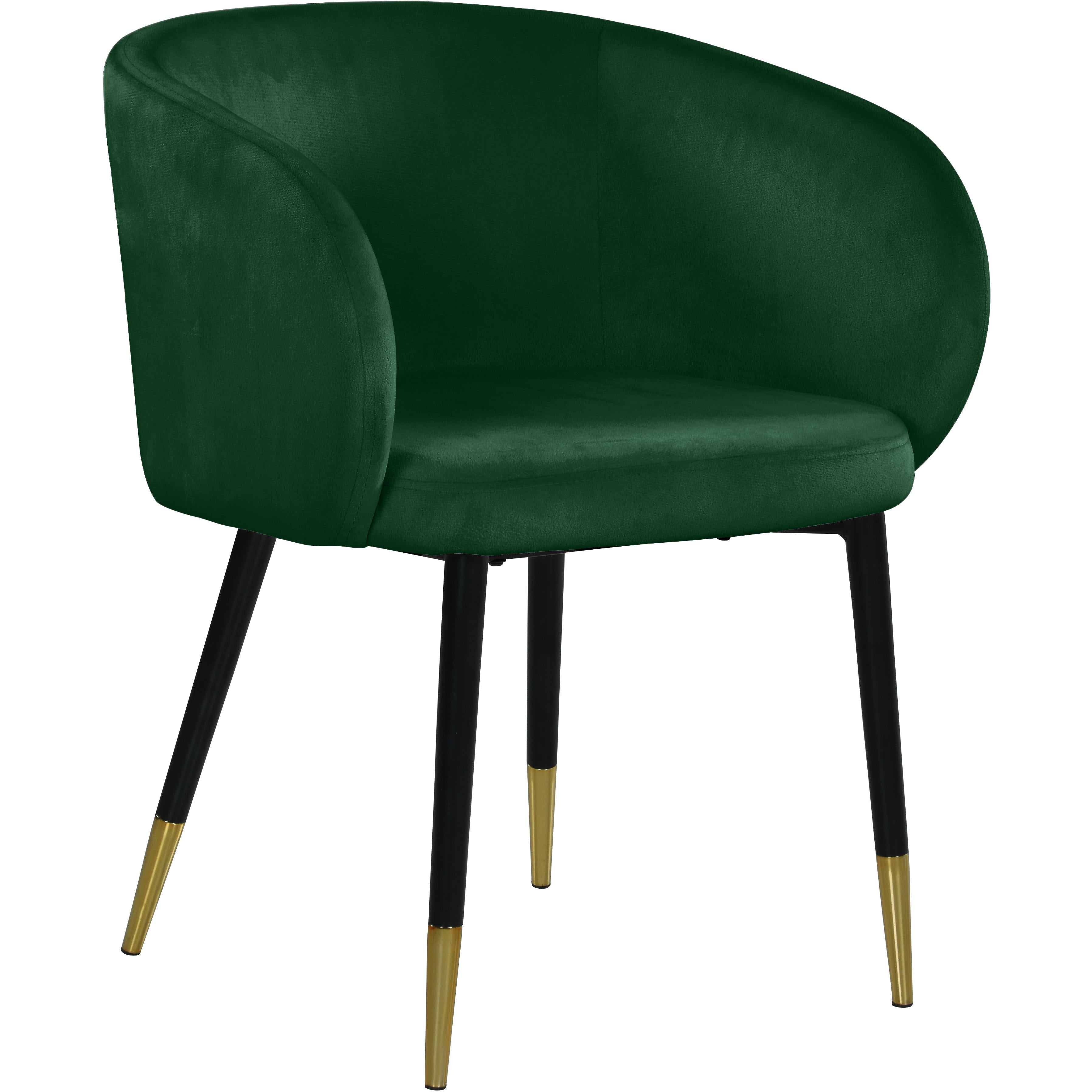 Meridian Louise Green Velvet Dining Chair