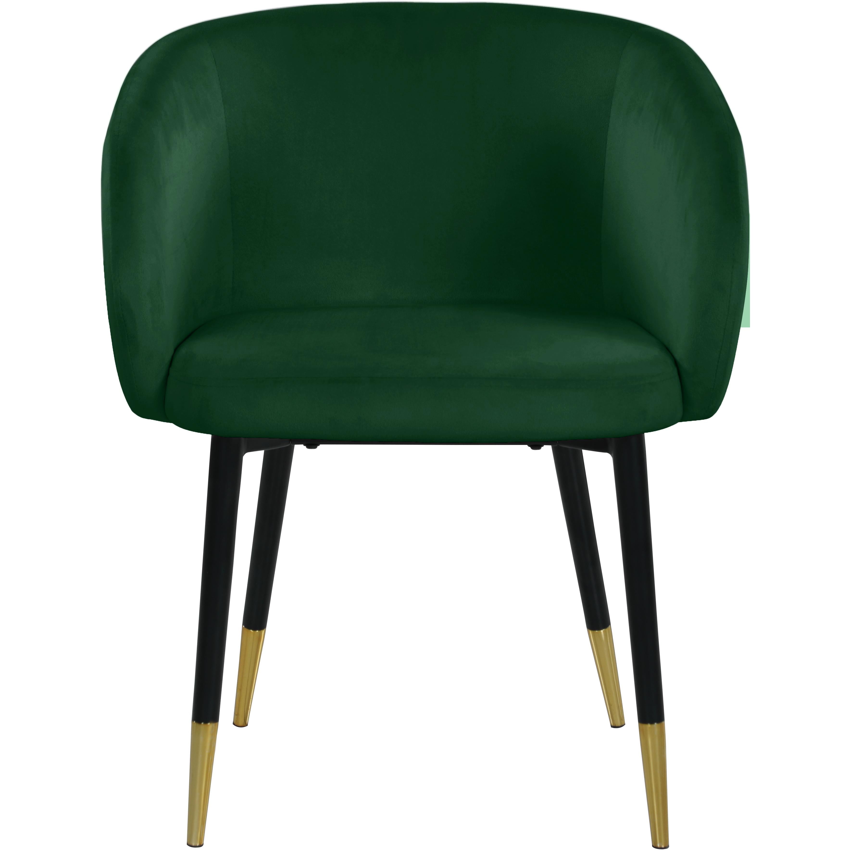 Meridian Louise Green Velvet Dining Chair