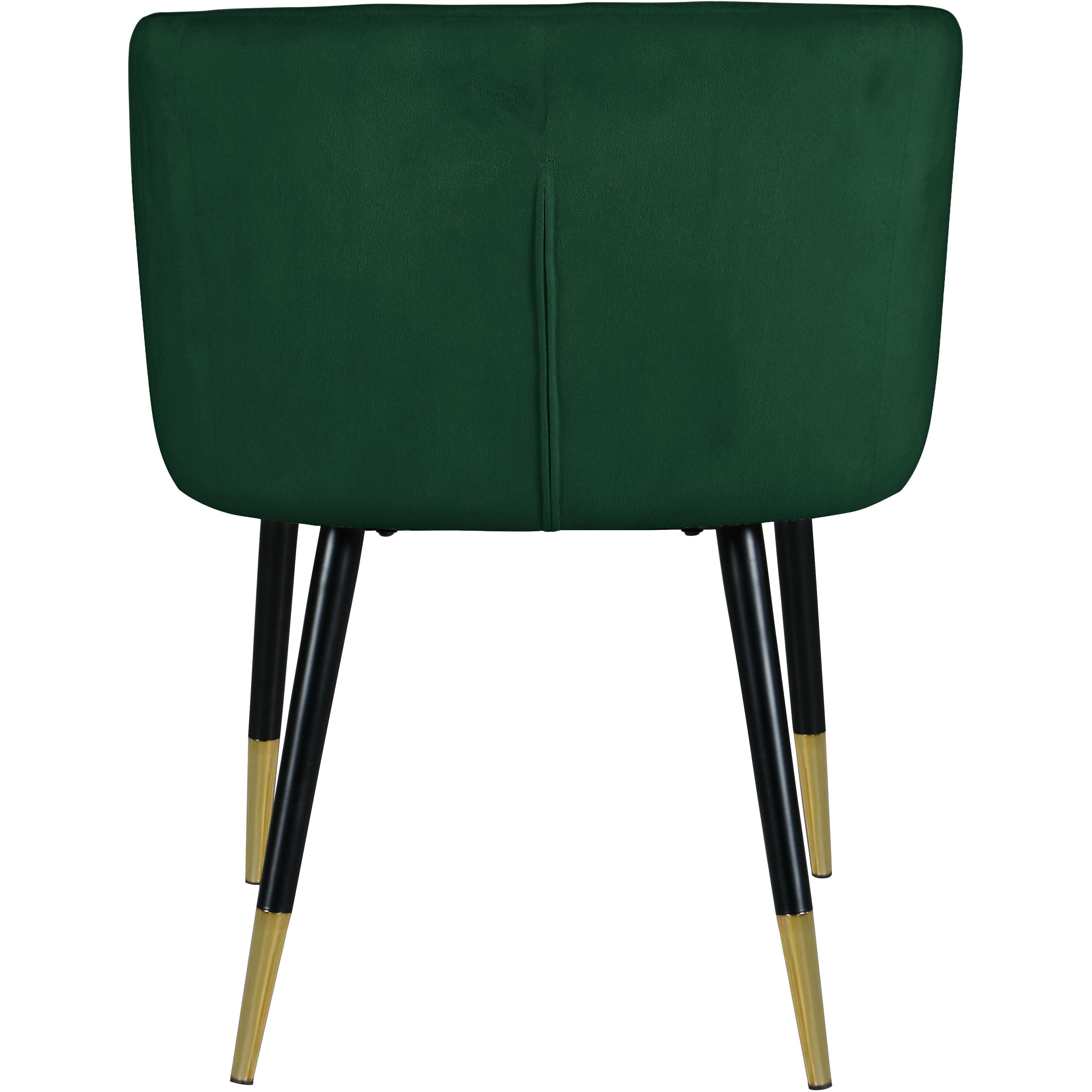Meridian Louise Green Velvet Dining Chair