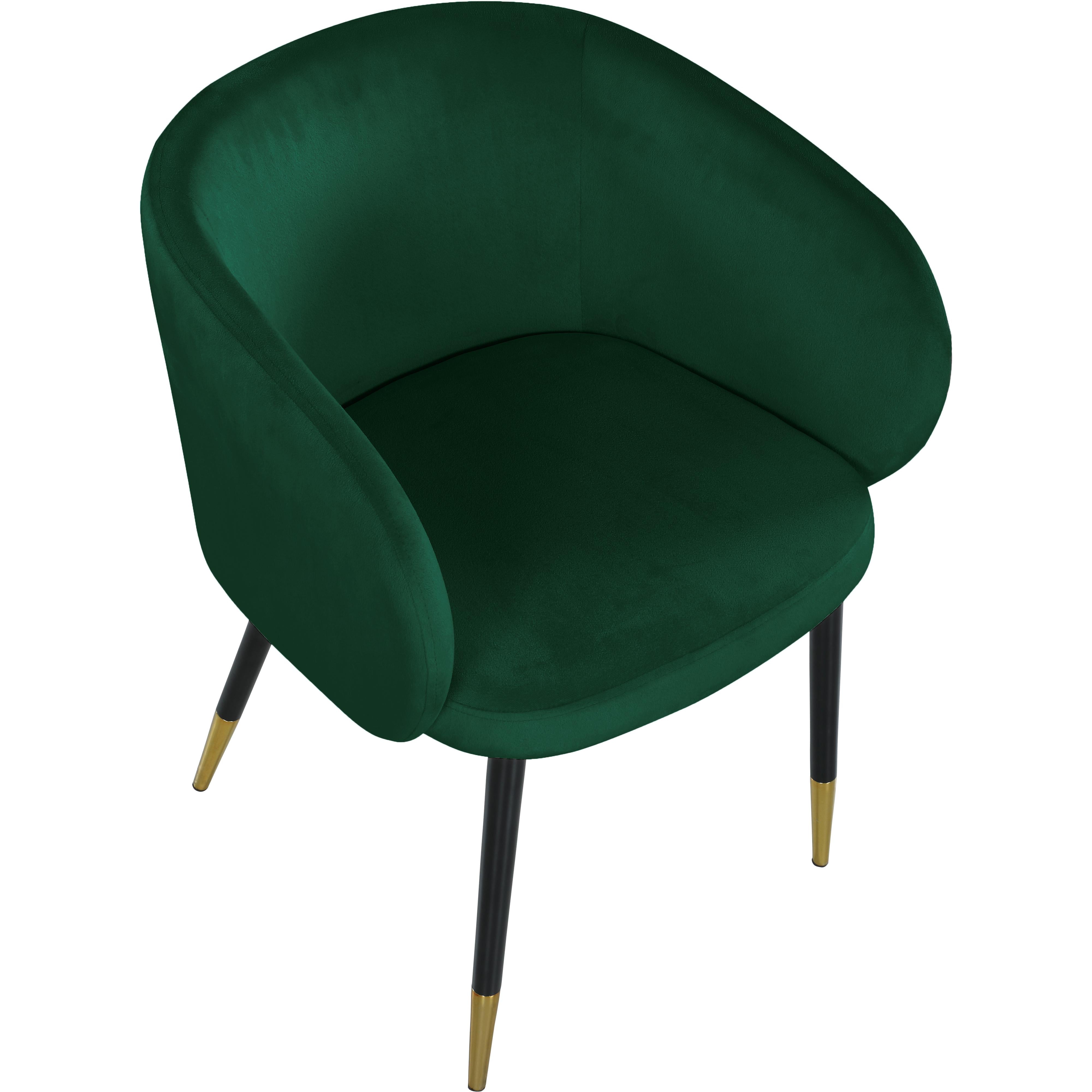 Meridian Louise Green Velvet Dining Chair