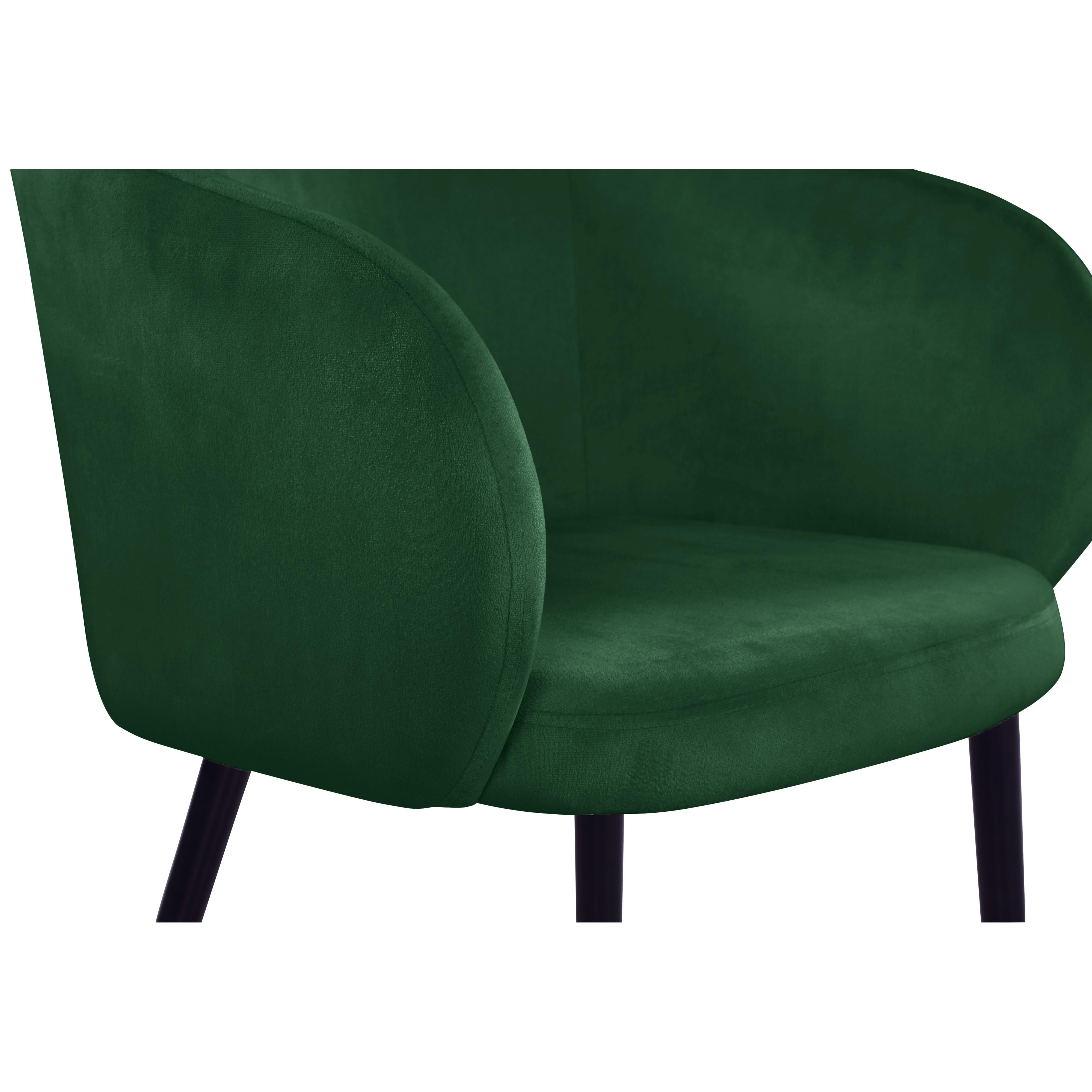 Meridian Louise Green Velvet Dining Chair