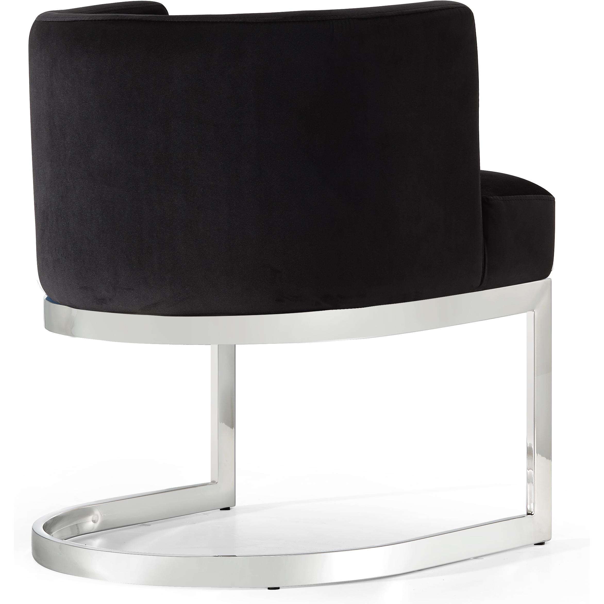 Meridian Gianna Black Velvet Dining Chair
