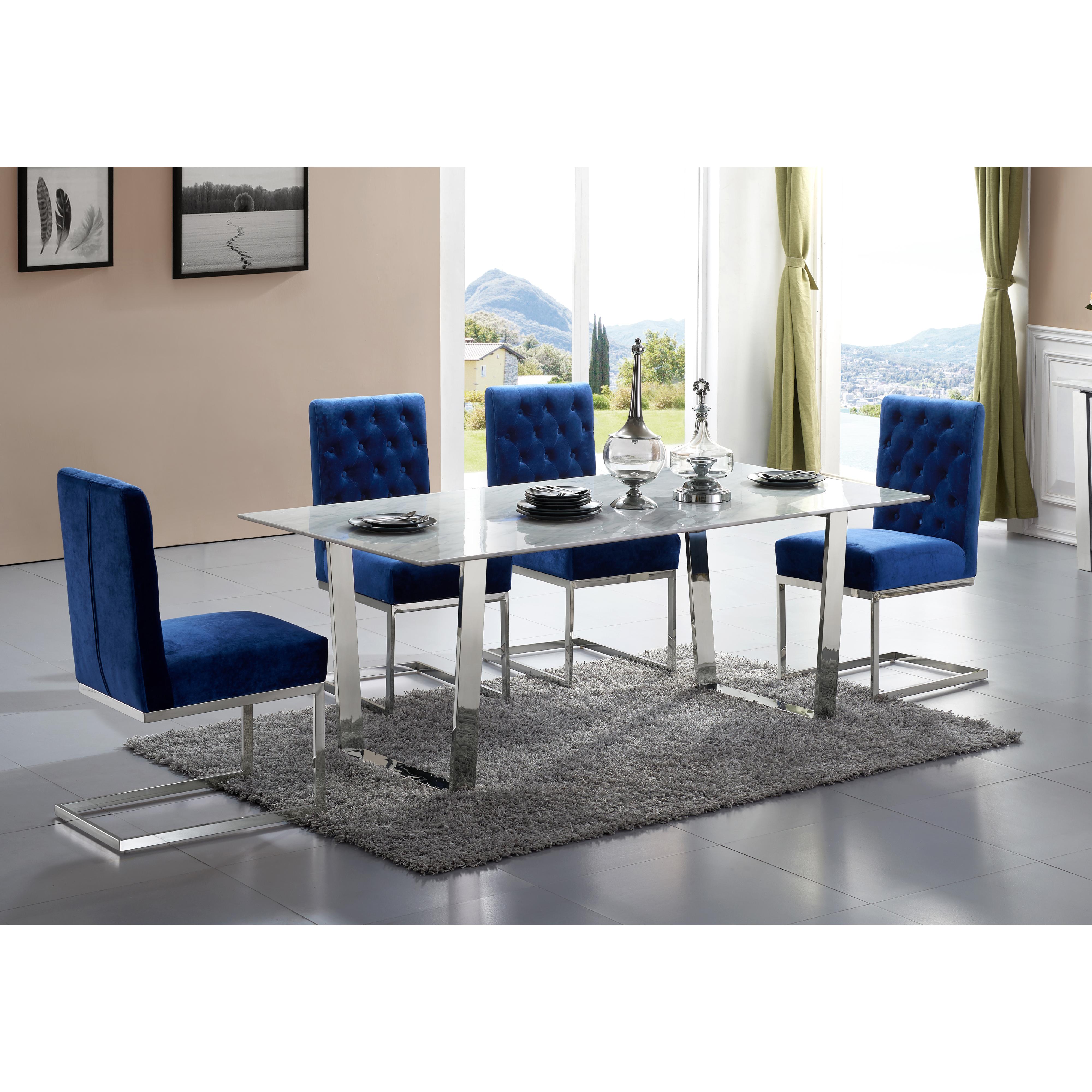 Meridian Carlton Chrome Dining Table