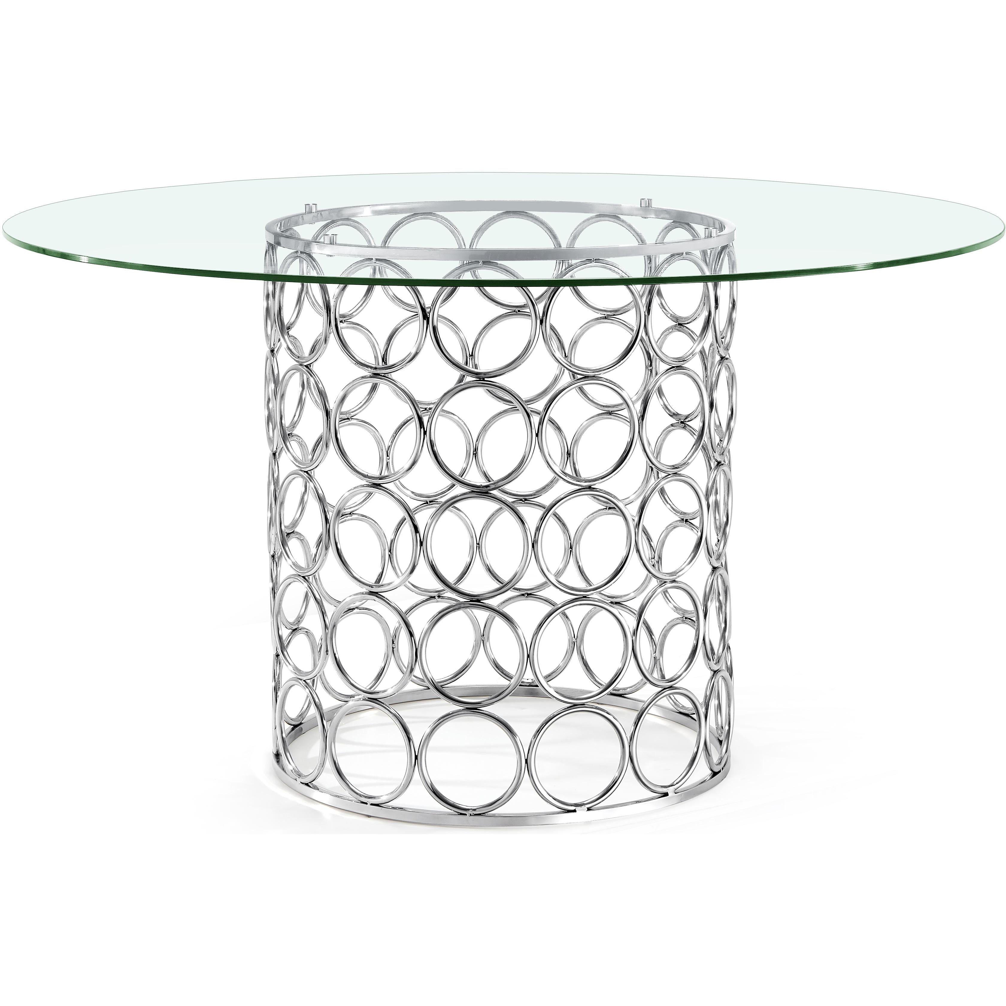 Meridian Opal Chrome Dining Table