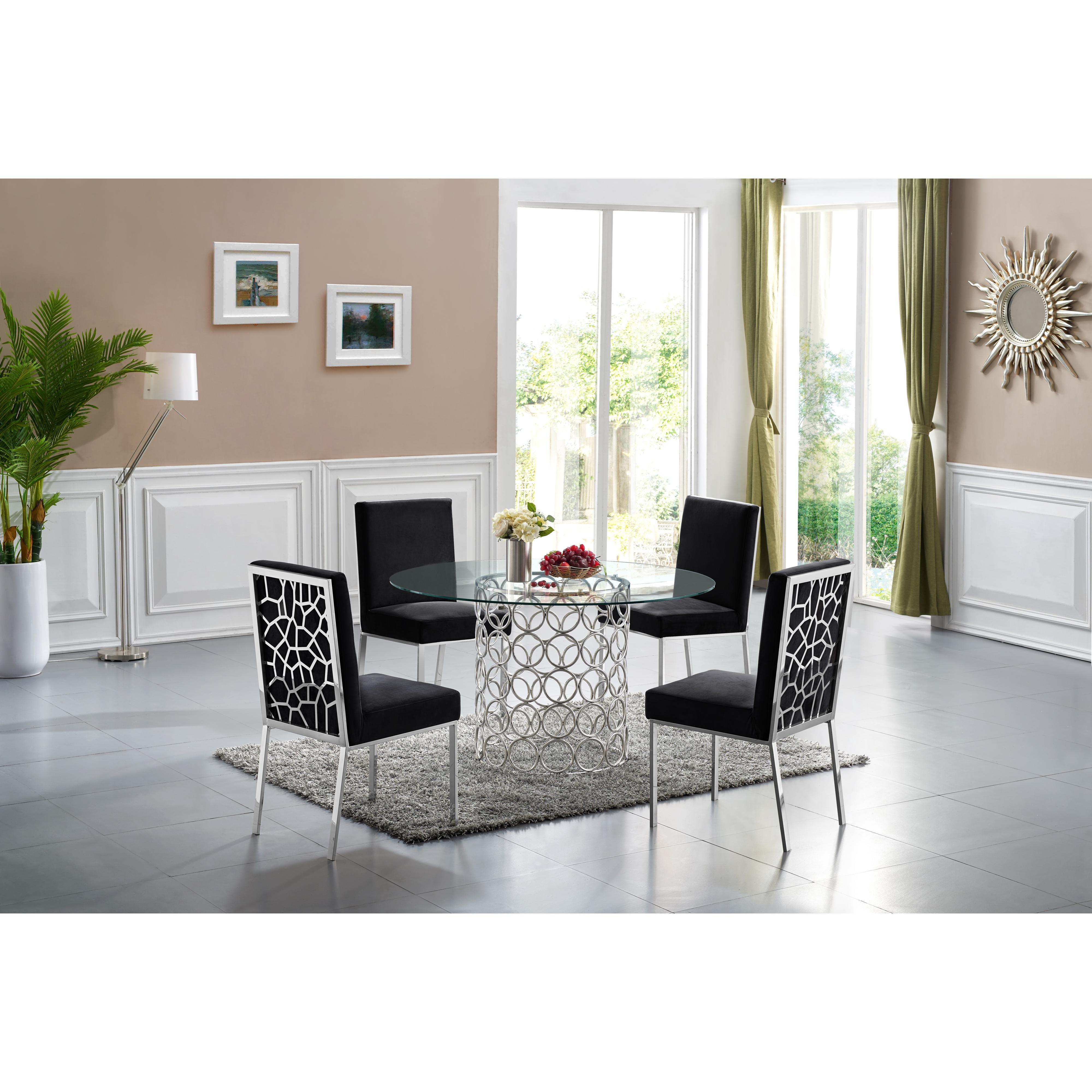 Meridian Opal Chrome Dining Table