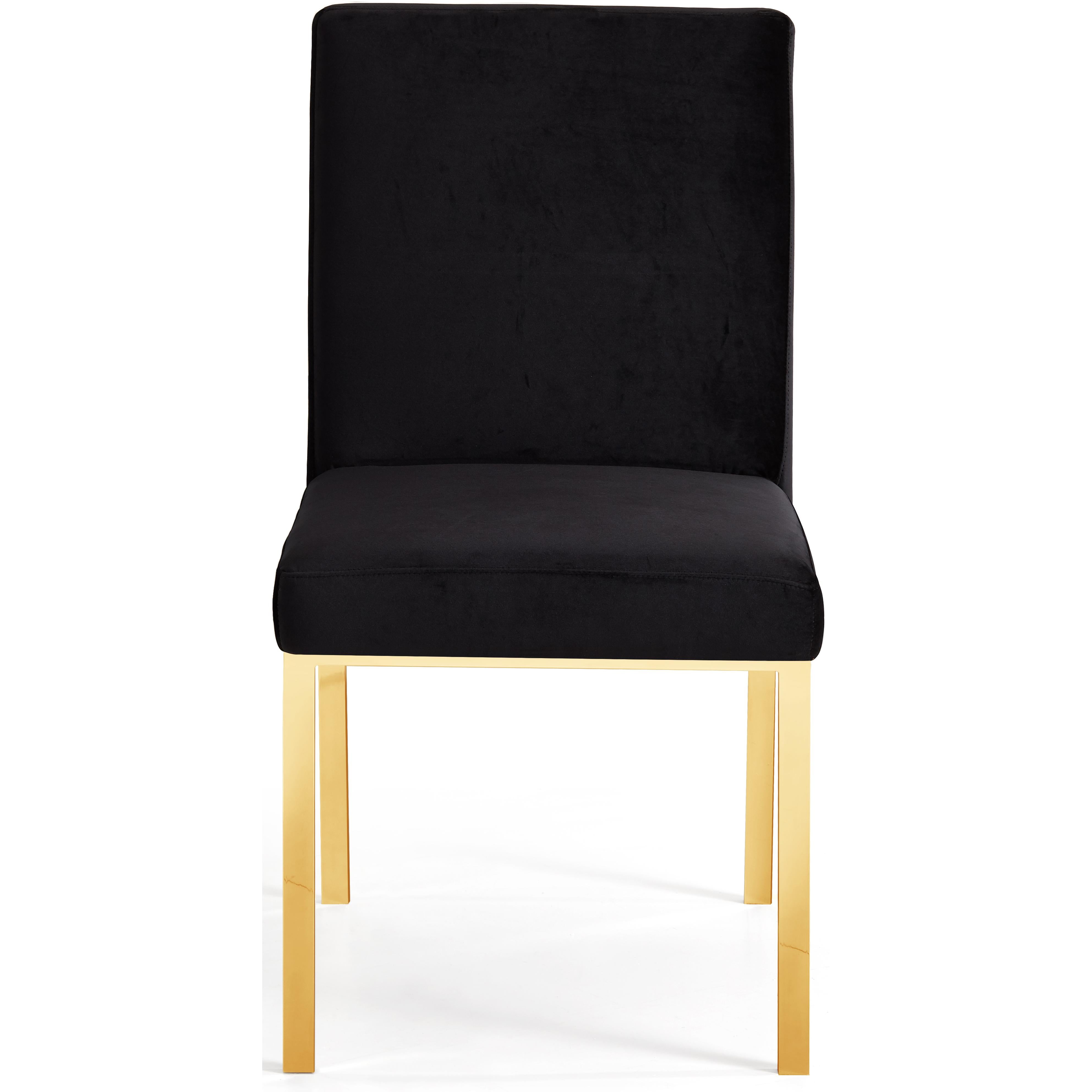 Meridian Opal Black Velvet Dining Chair