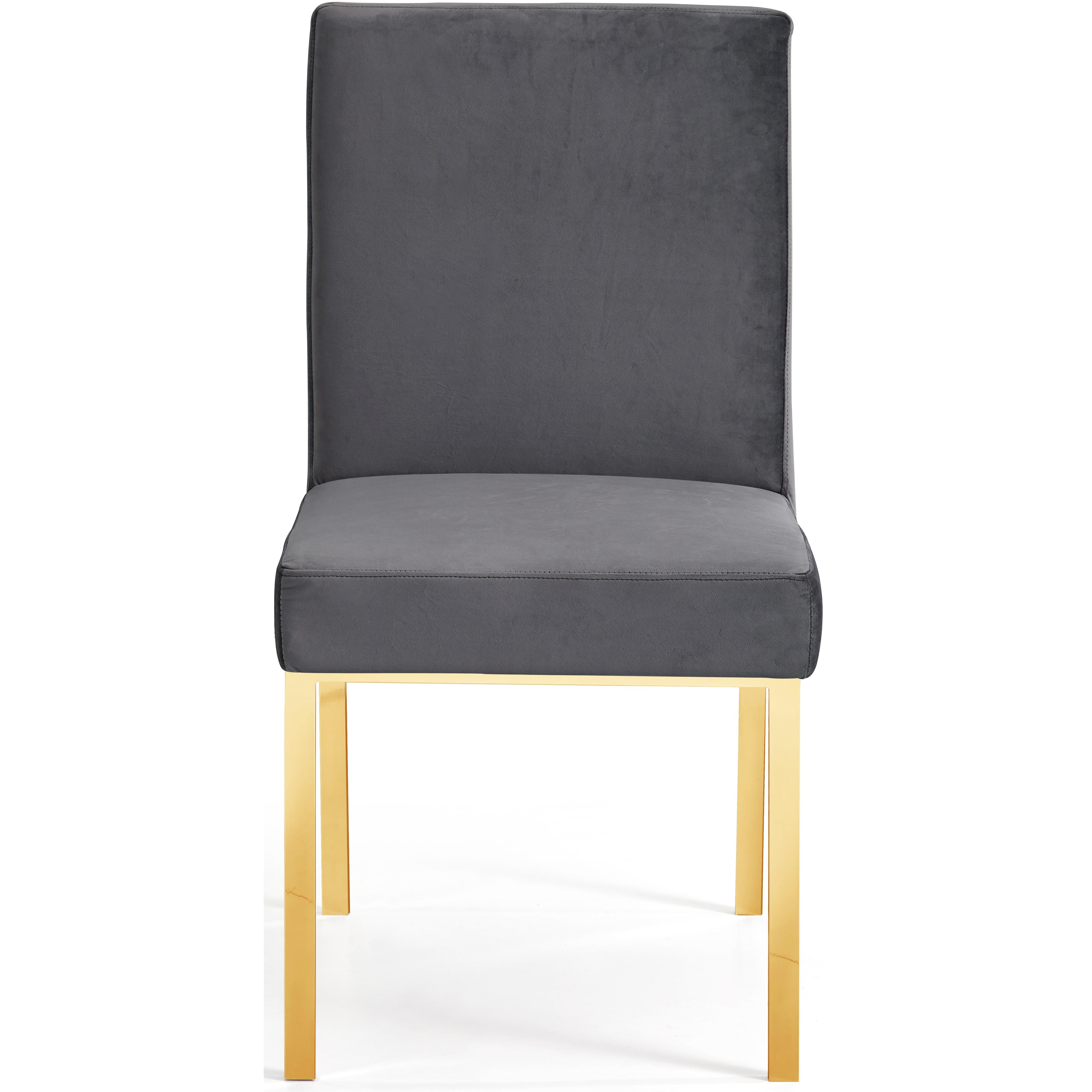 Meridian Opal Grey Velvet Dining Chair