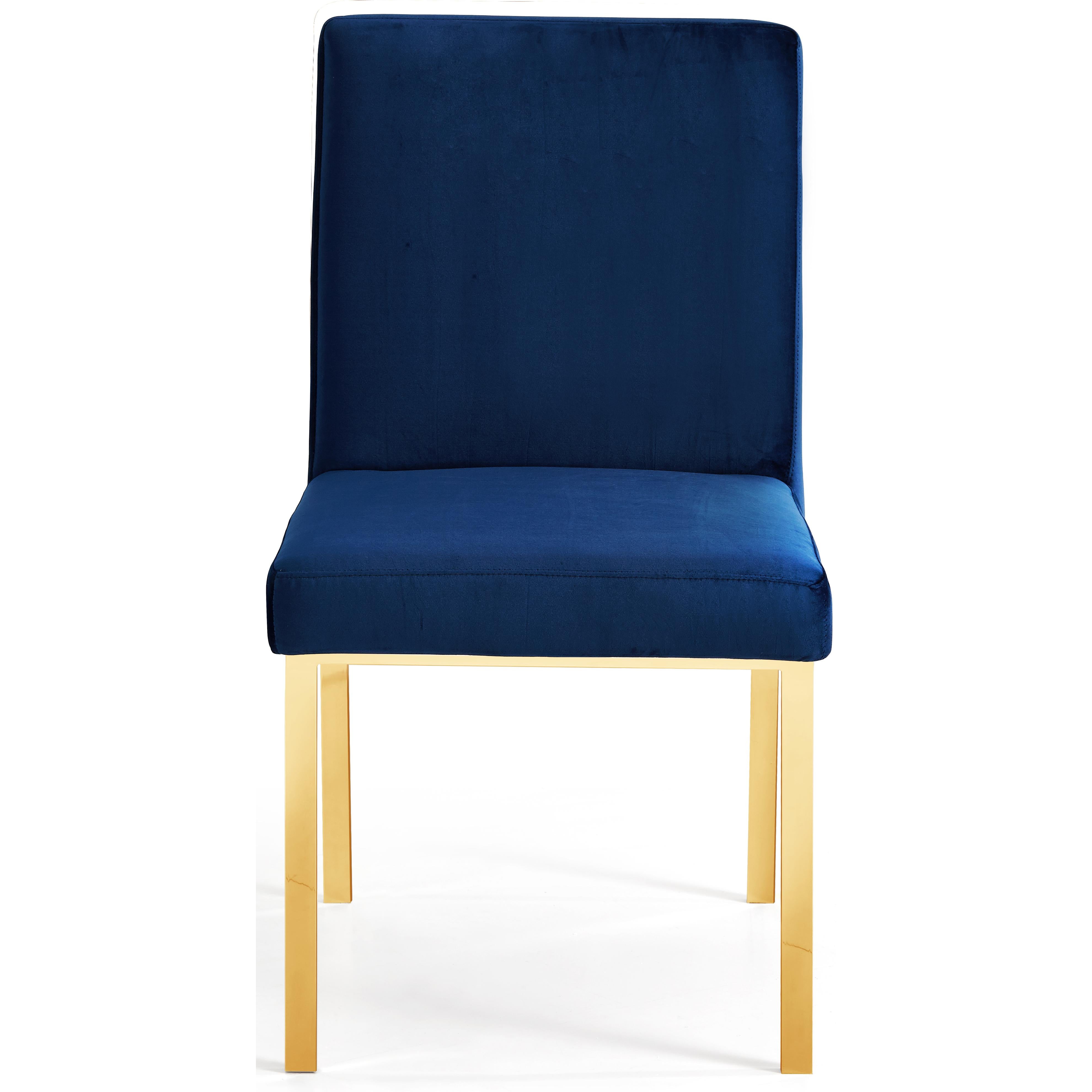 Meridian Opal Navy Velvet Dining Chair