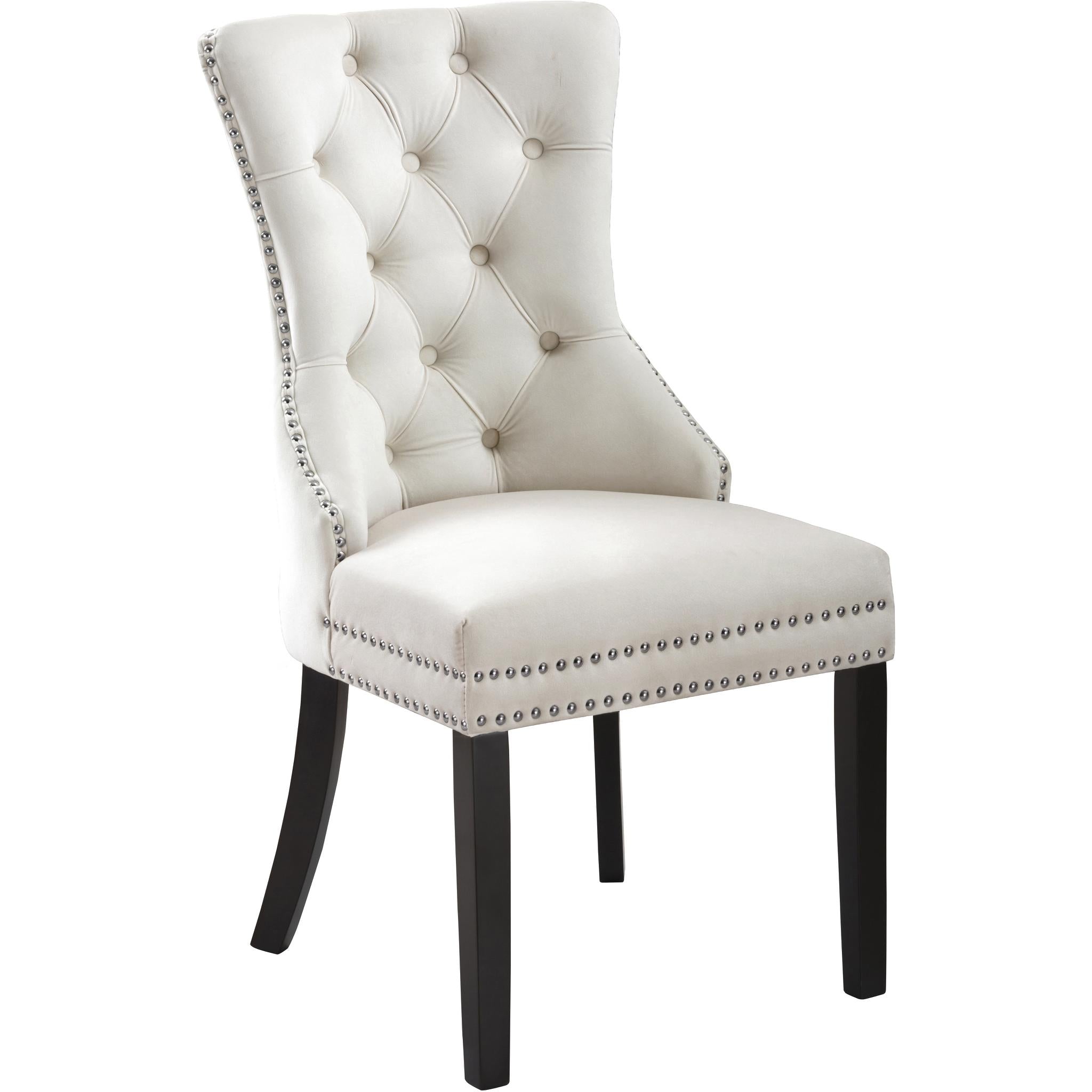 Meridian Nikki Cream Velvet Dining Chair
