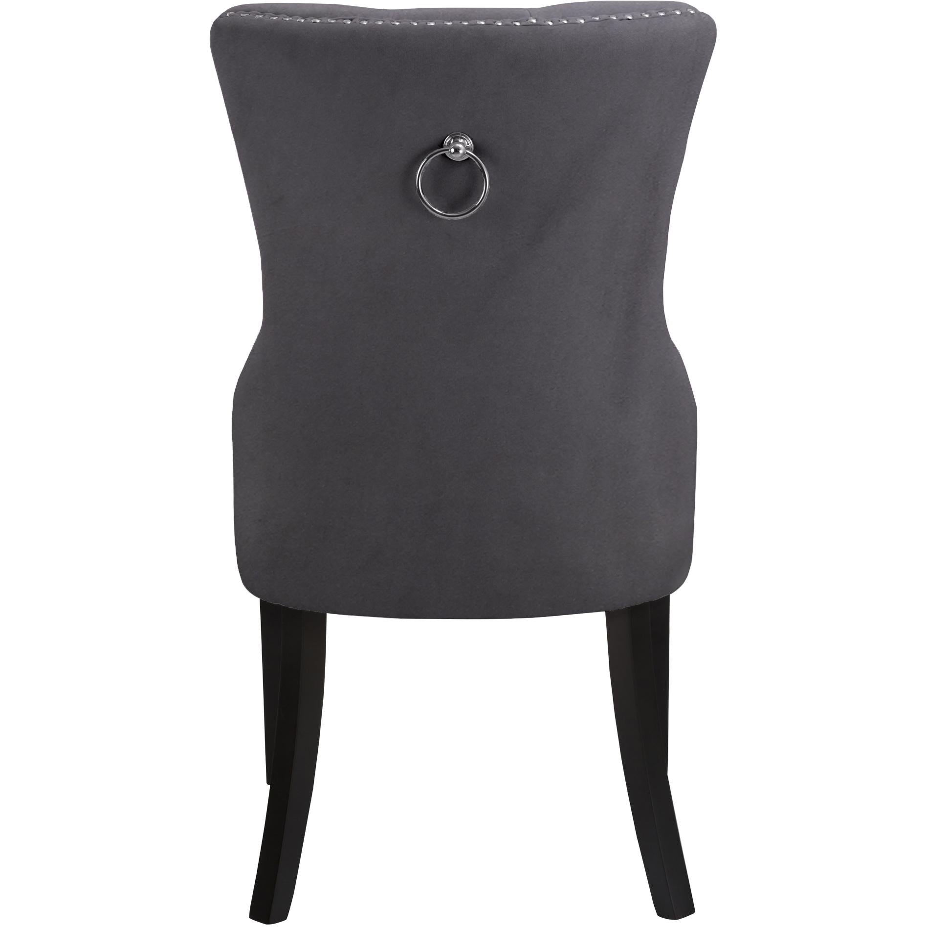 Meridian Nikki Grey Velvet Dining Chair