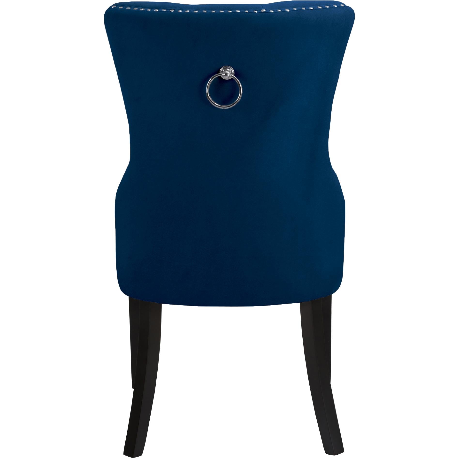 Meridian Nikki Navy Velvet Dining Chair