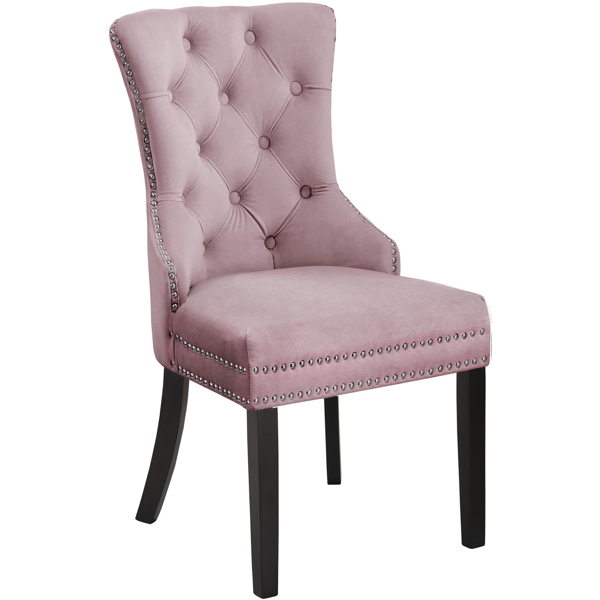 Meridian Nikki Pink Velvet Dining Chair