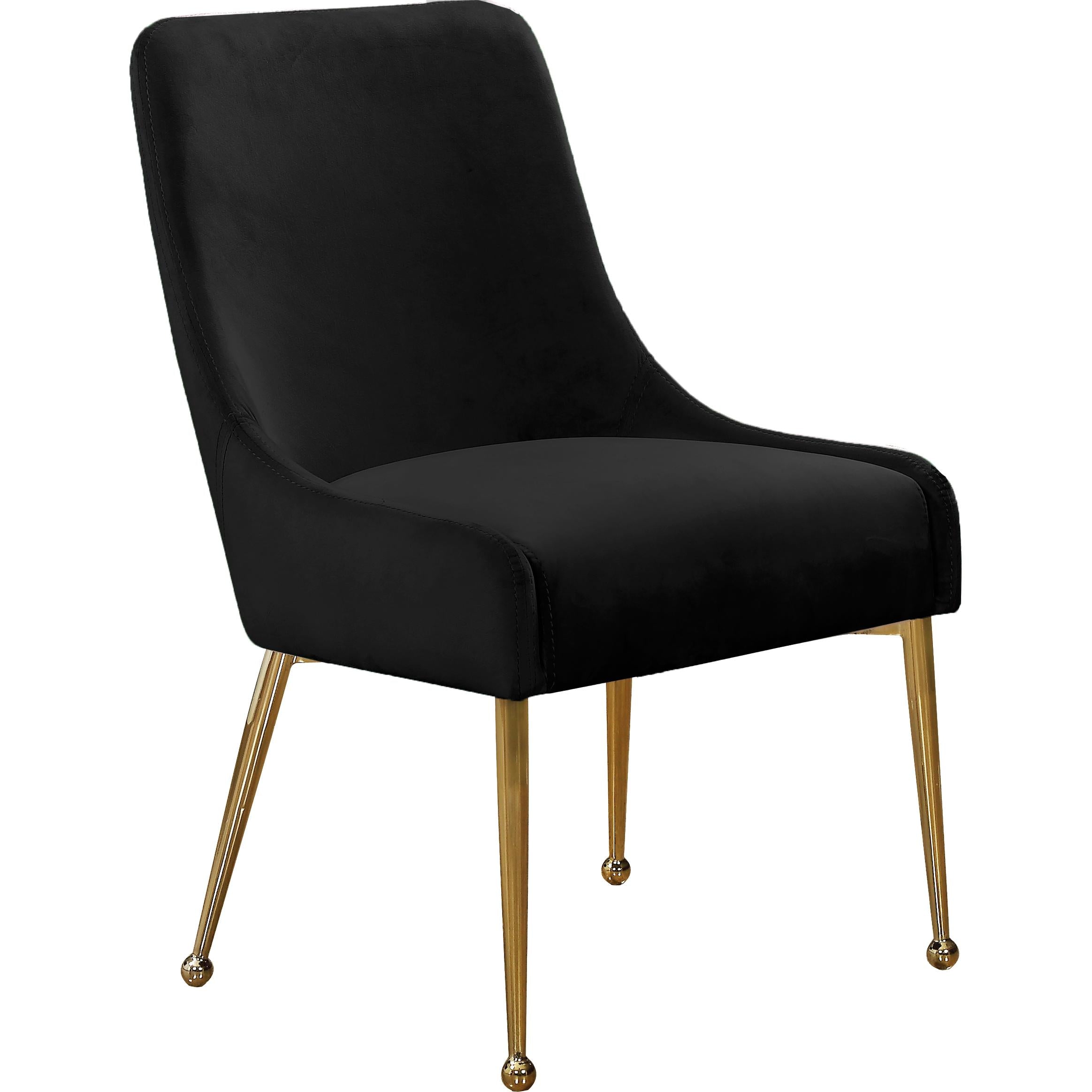 Meridian Owen Black Velvet Dining Chair
