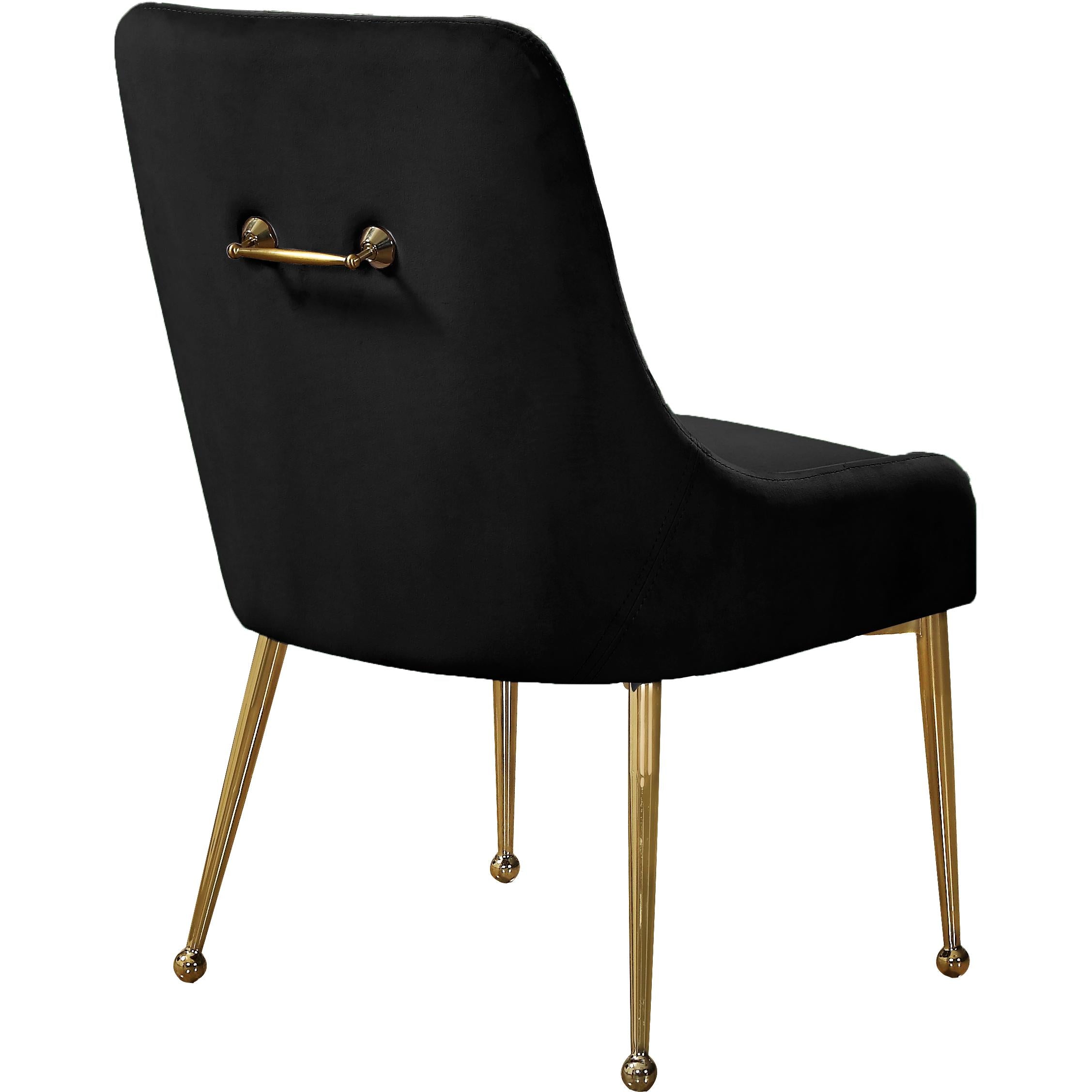 Meridian Owen Black Velvet Dining Chair