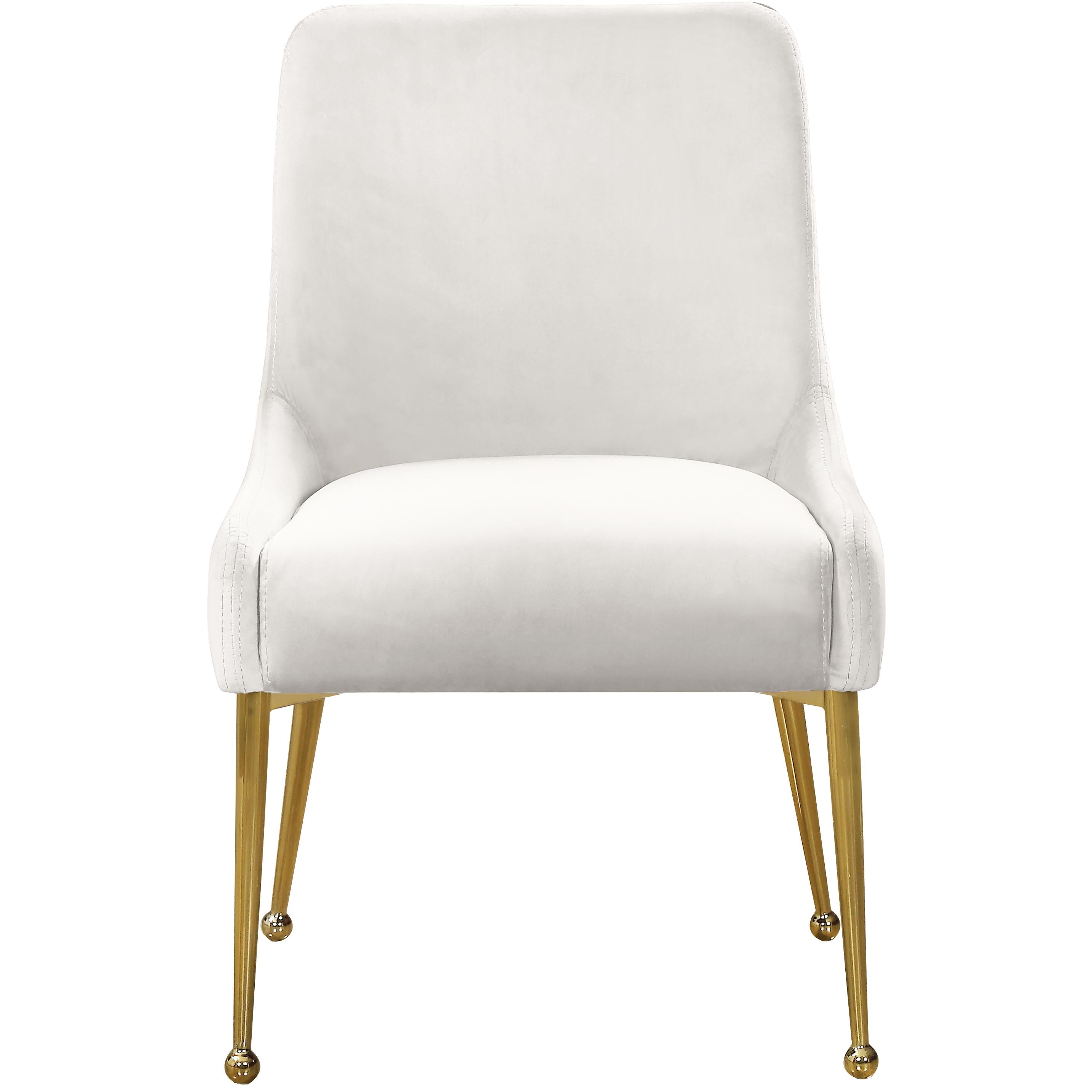 Meridian Owen Cream Velvet Dining Chair