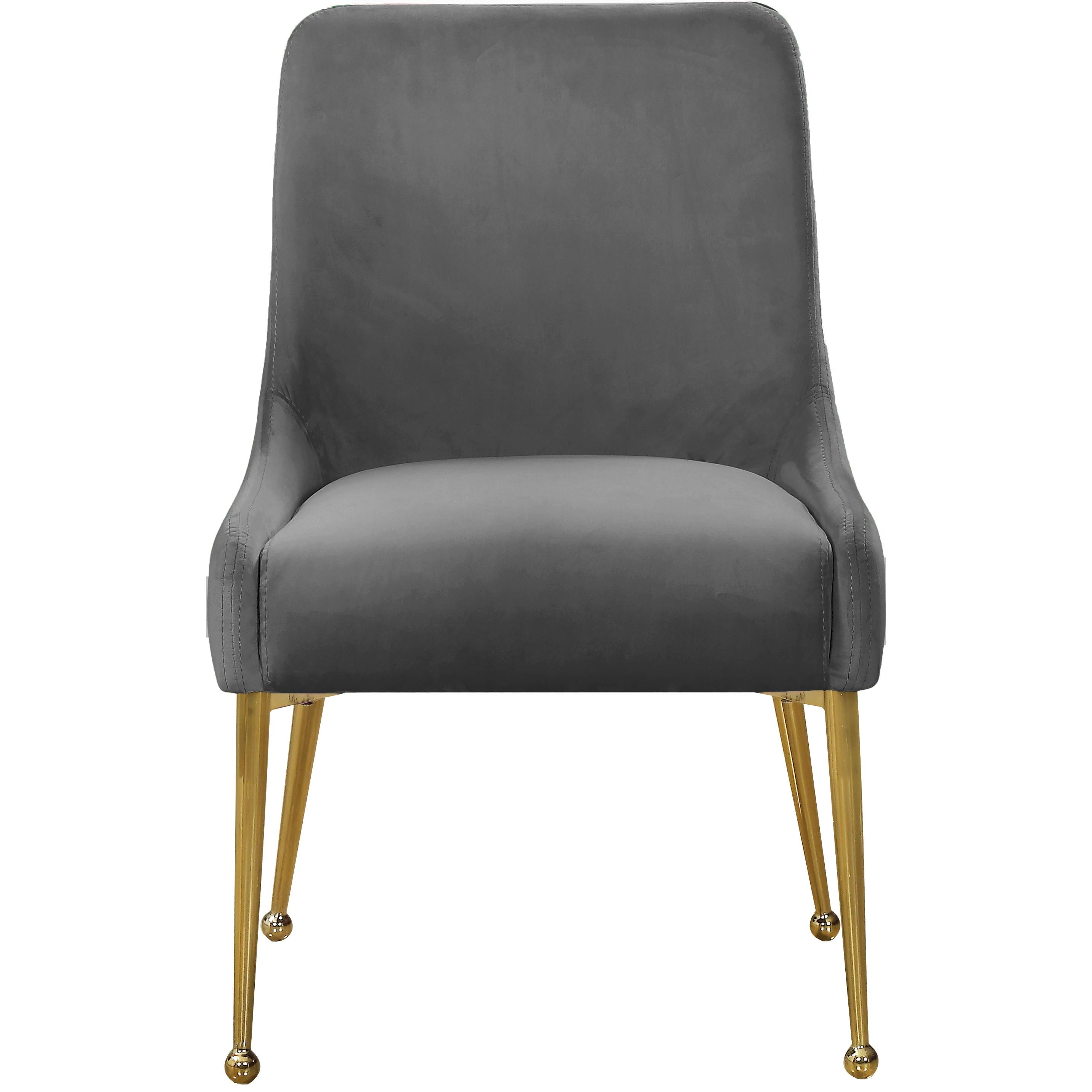 Meridian Owen Grey Velvet Dining Chair