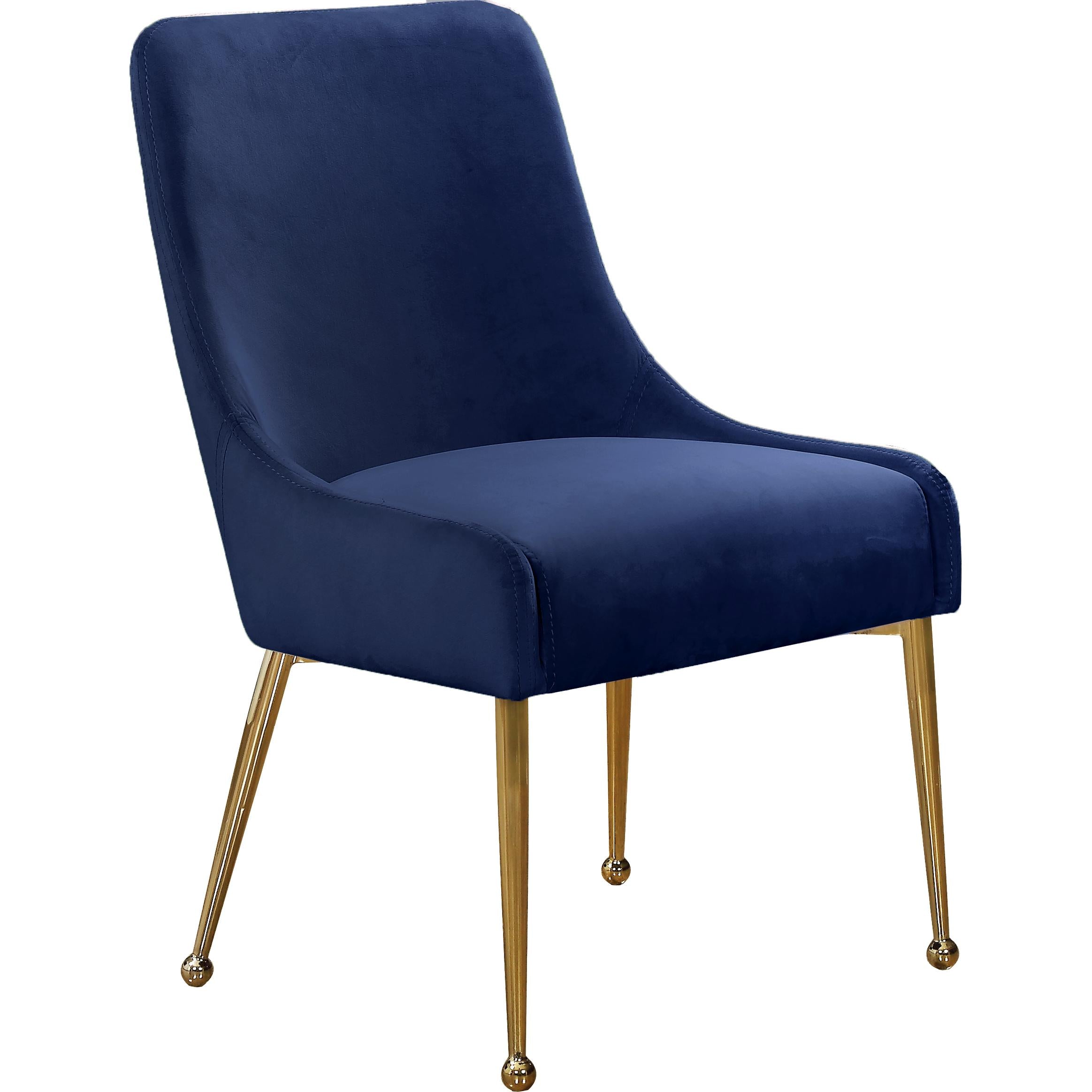 Meridian Owen Navy Velvet Dining Chair