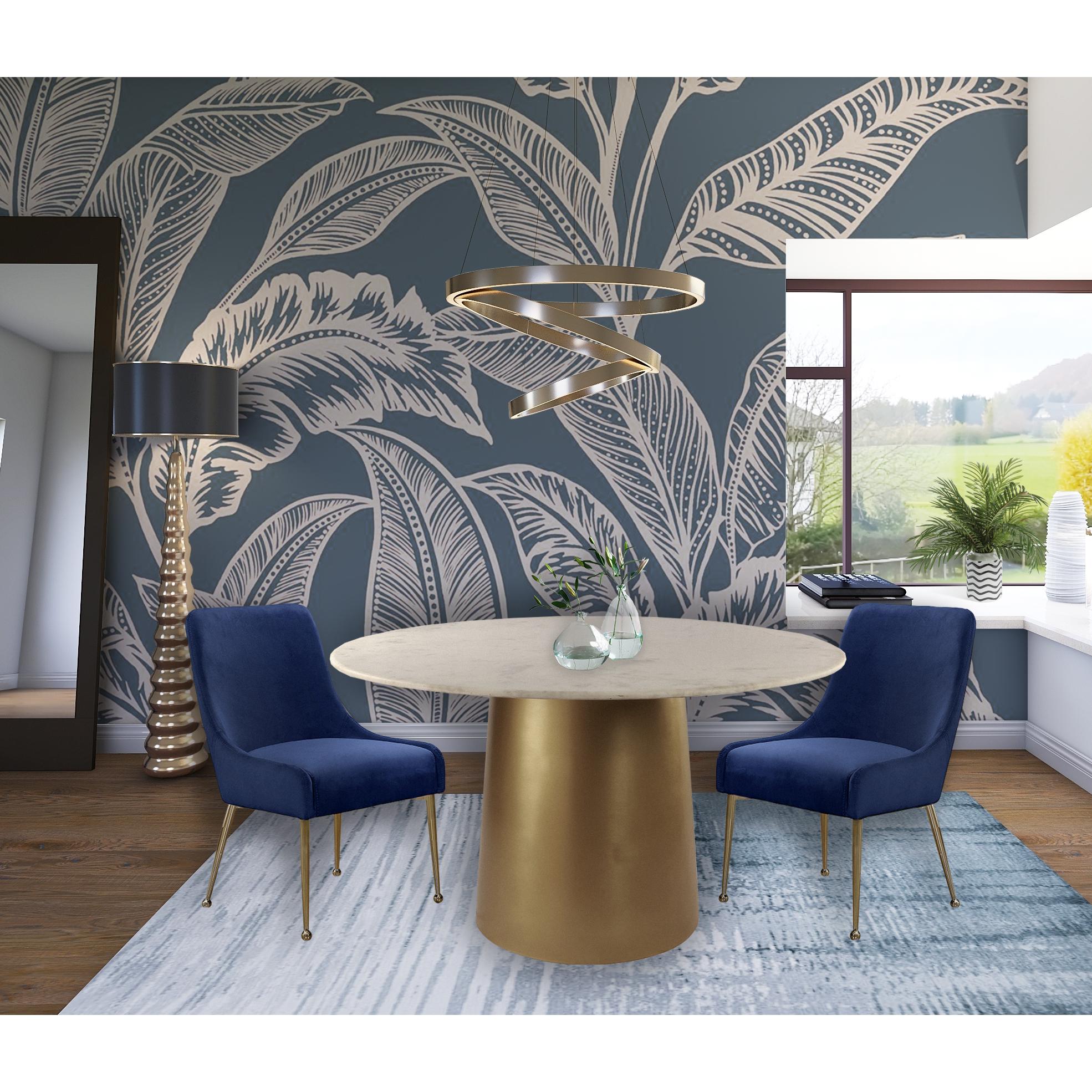 Meridian Owen Navy Velvet Dining Chair