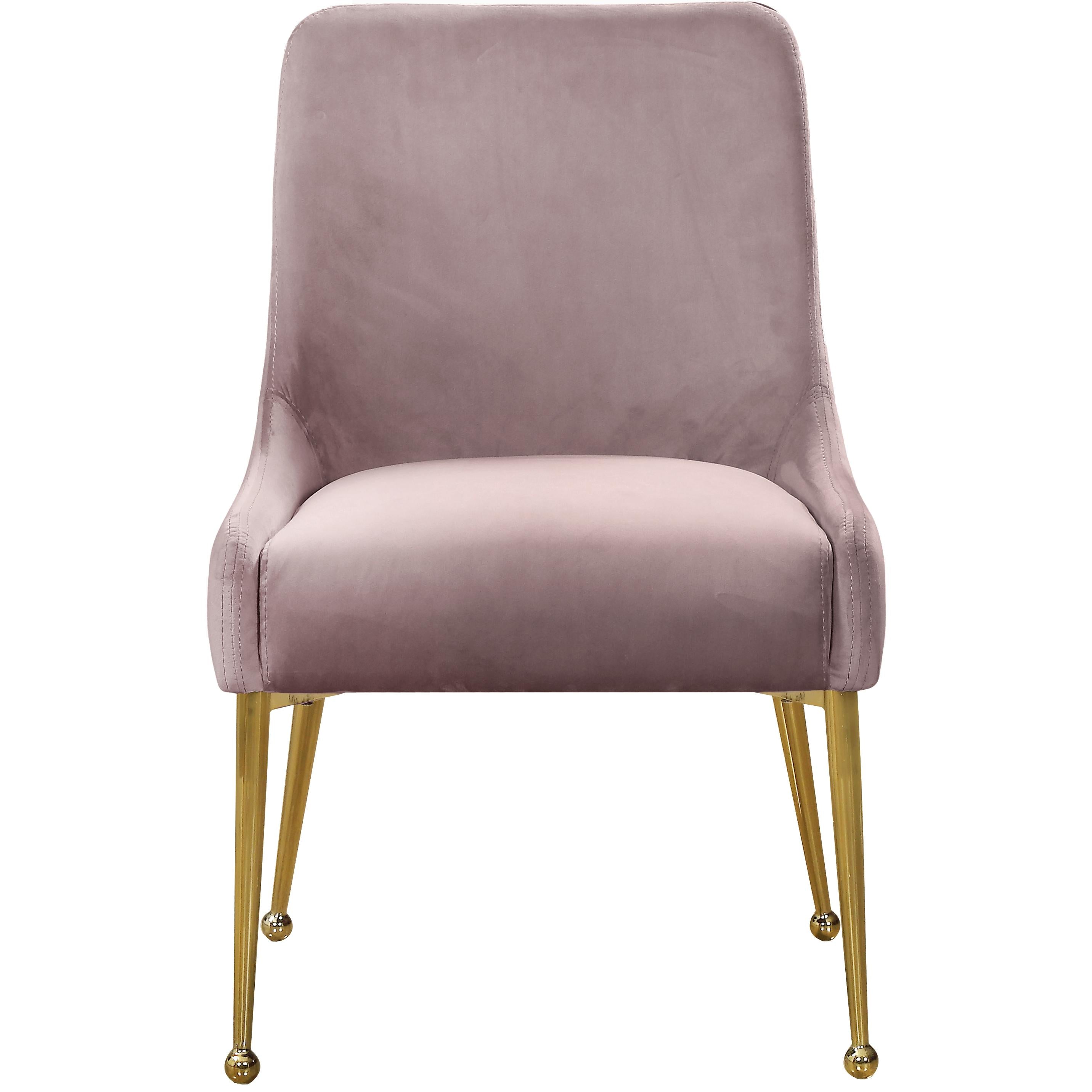 Meridian Owen Pink Velvet Dining Chair