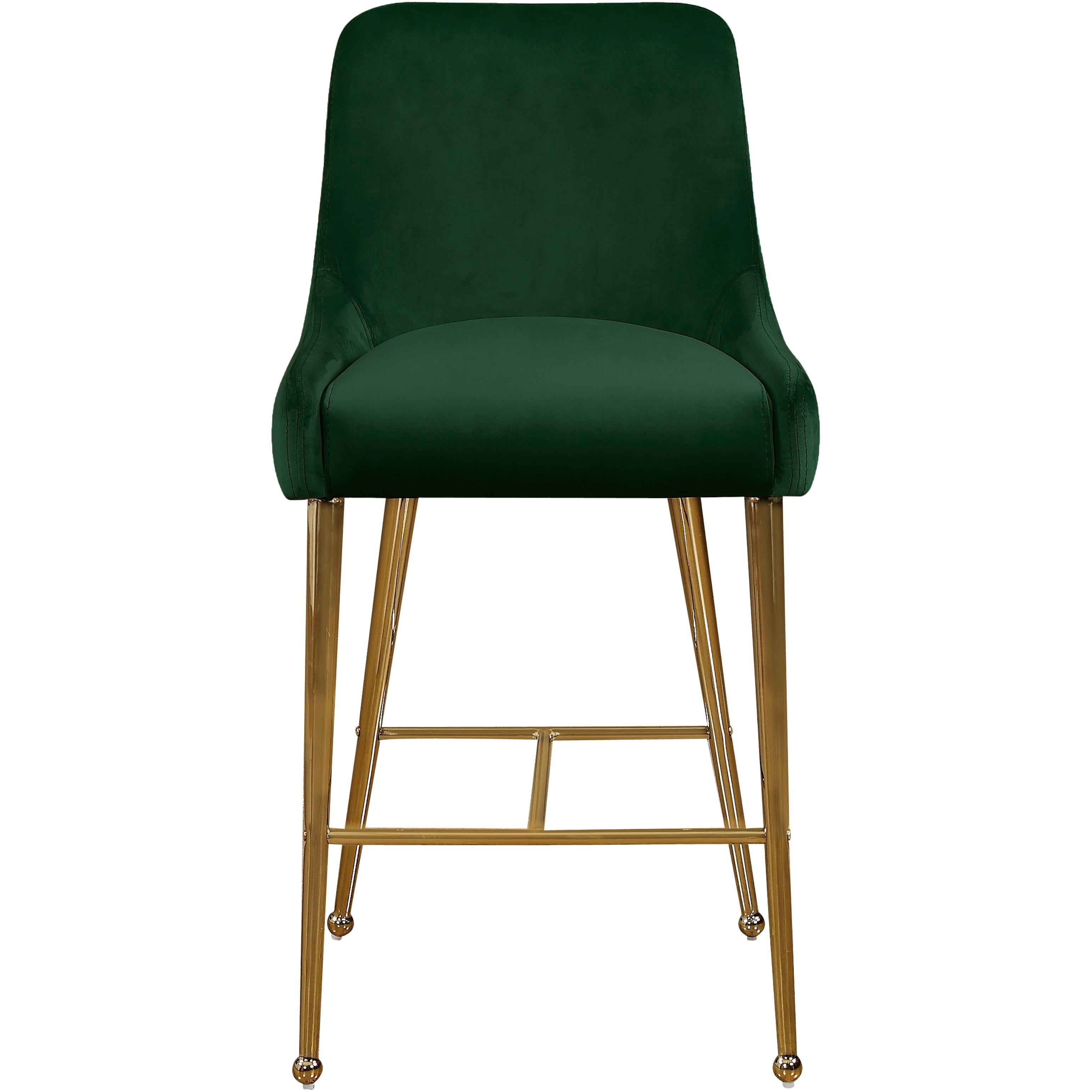 Meridian Owen Green Velvet Stool