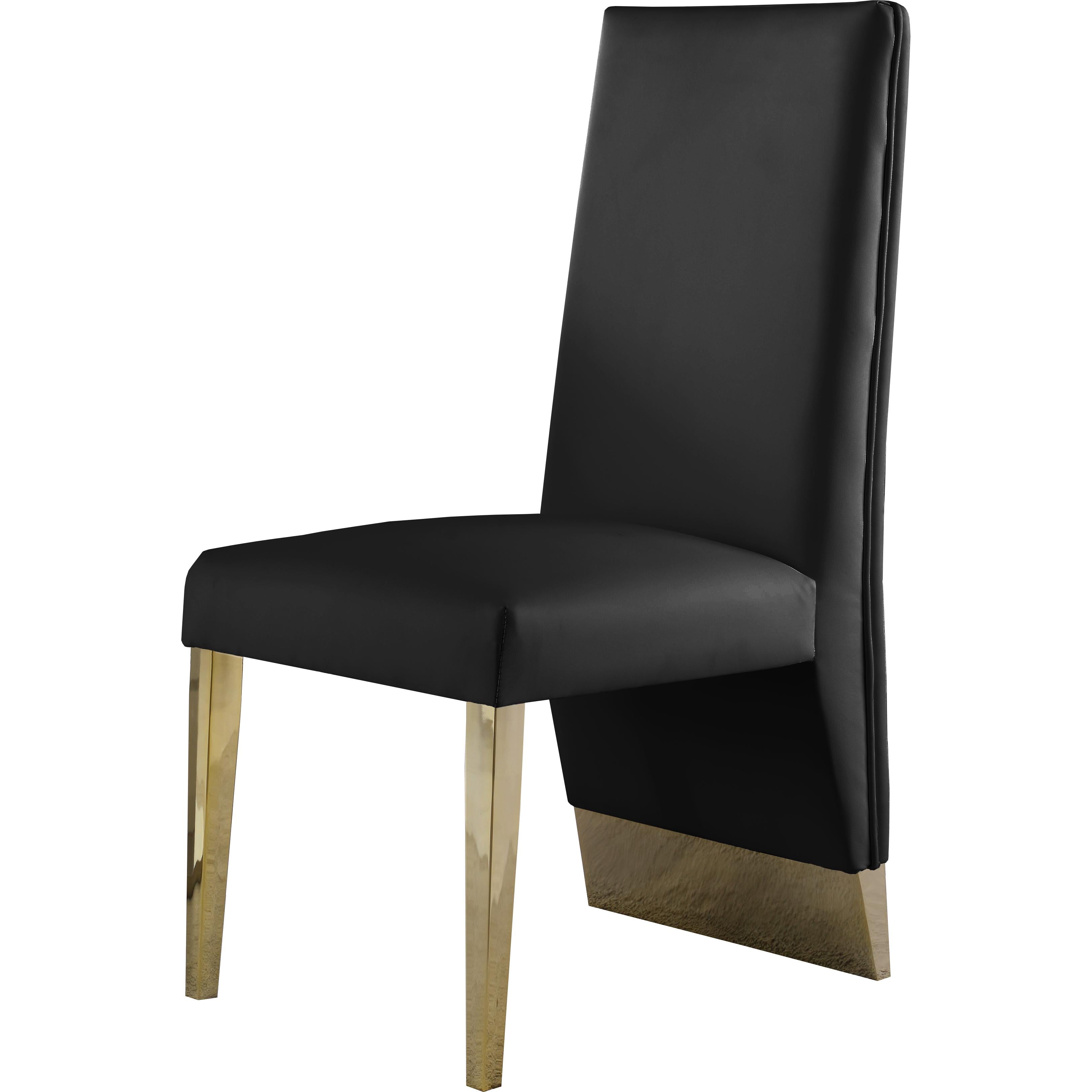 Meridian Porsha Black Vegan Leather Dining Chair