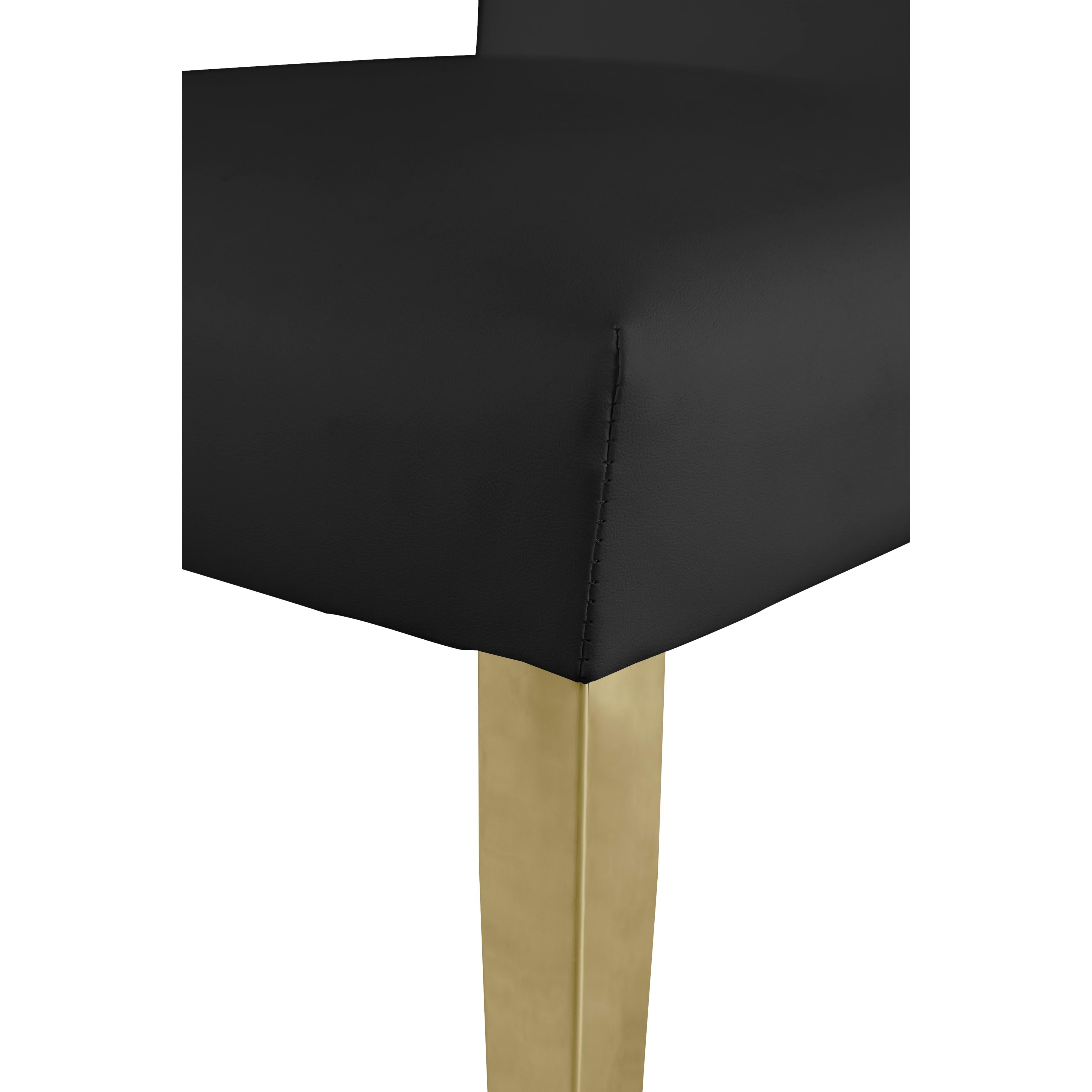 Meridian Porsha Black Vegan Leather Dining Chair