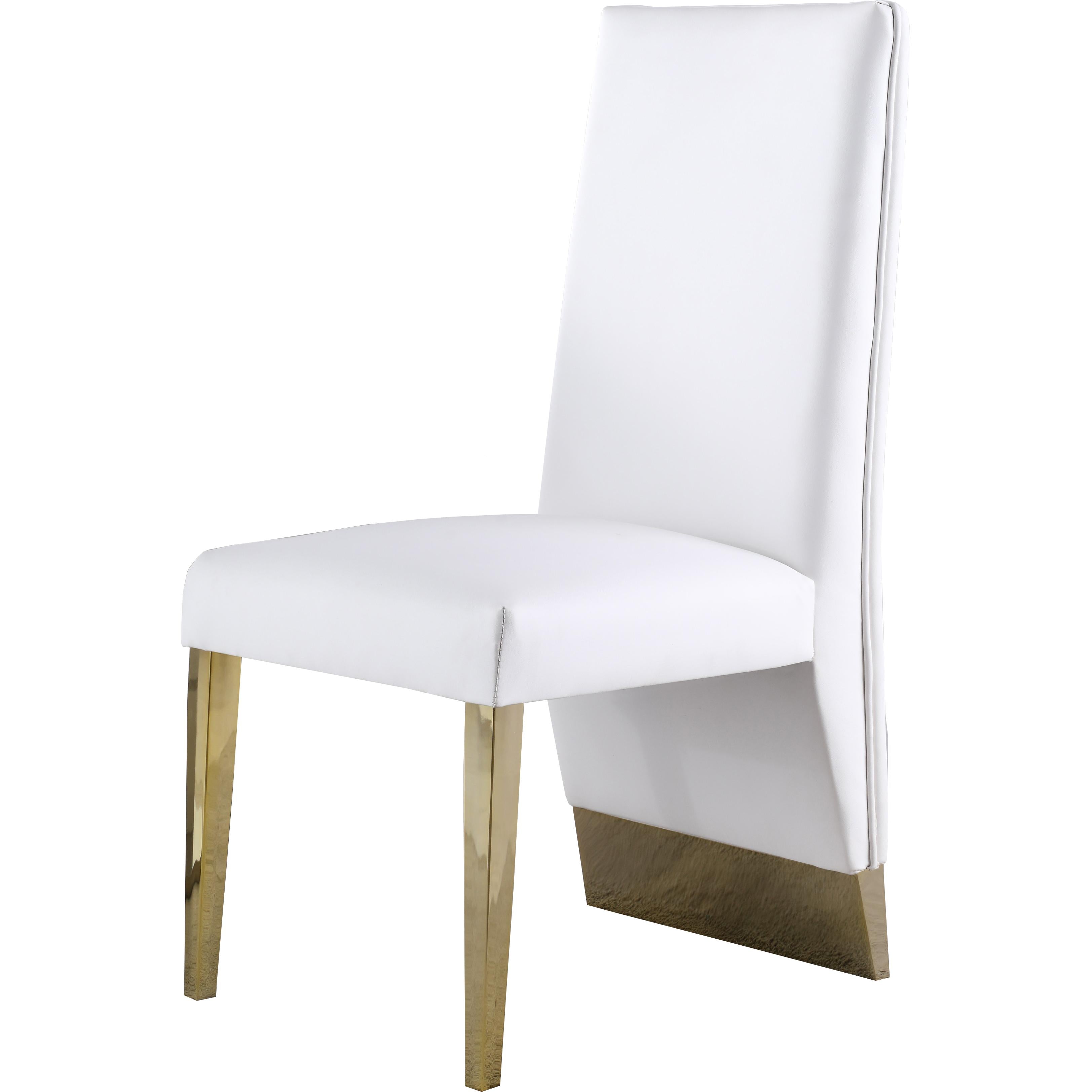 Meridian Porsha White Vegan Leather Dining Chair