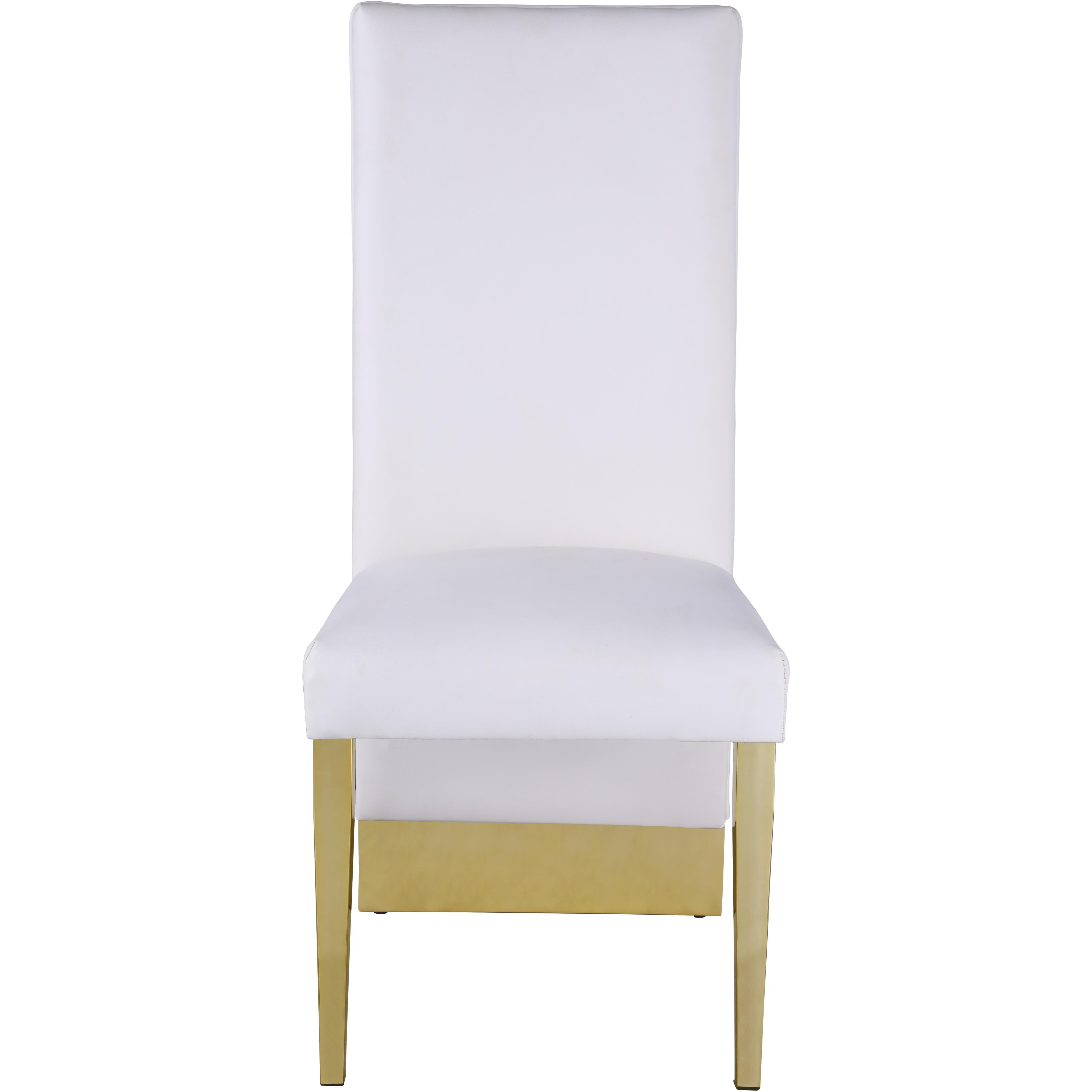 Meridian Porsha White Vegan Leather Dining Chair