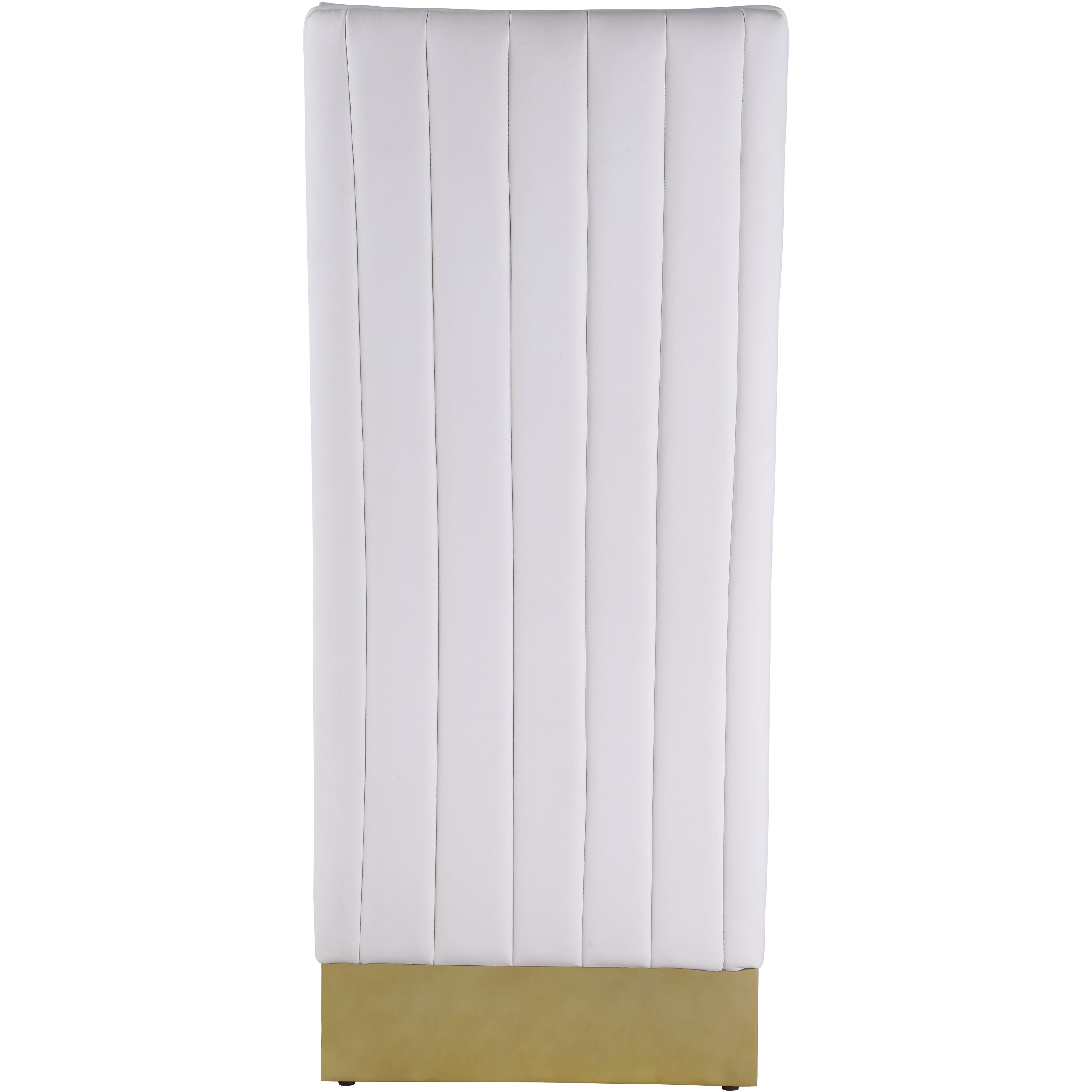 Meridian Porsha White Vegan Leather Dining Chair