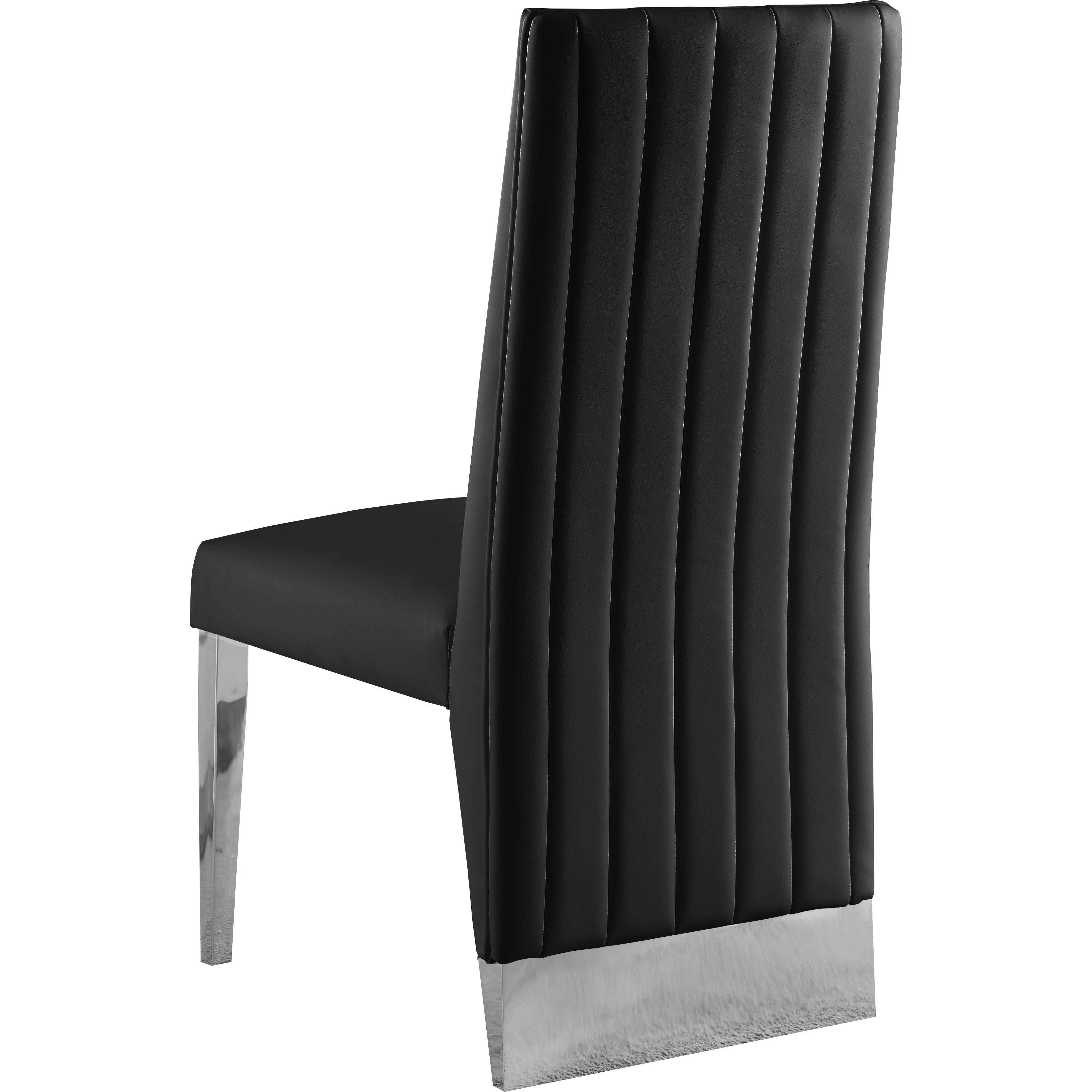 Meridian Porsha Black Vegan Leather Dining Chair