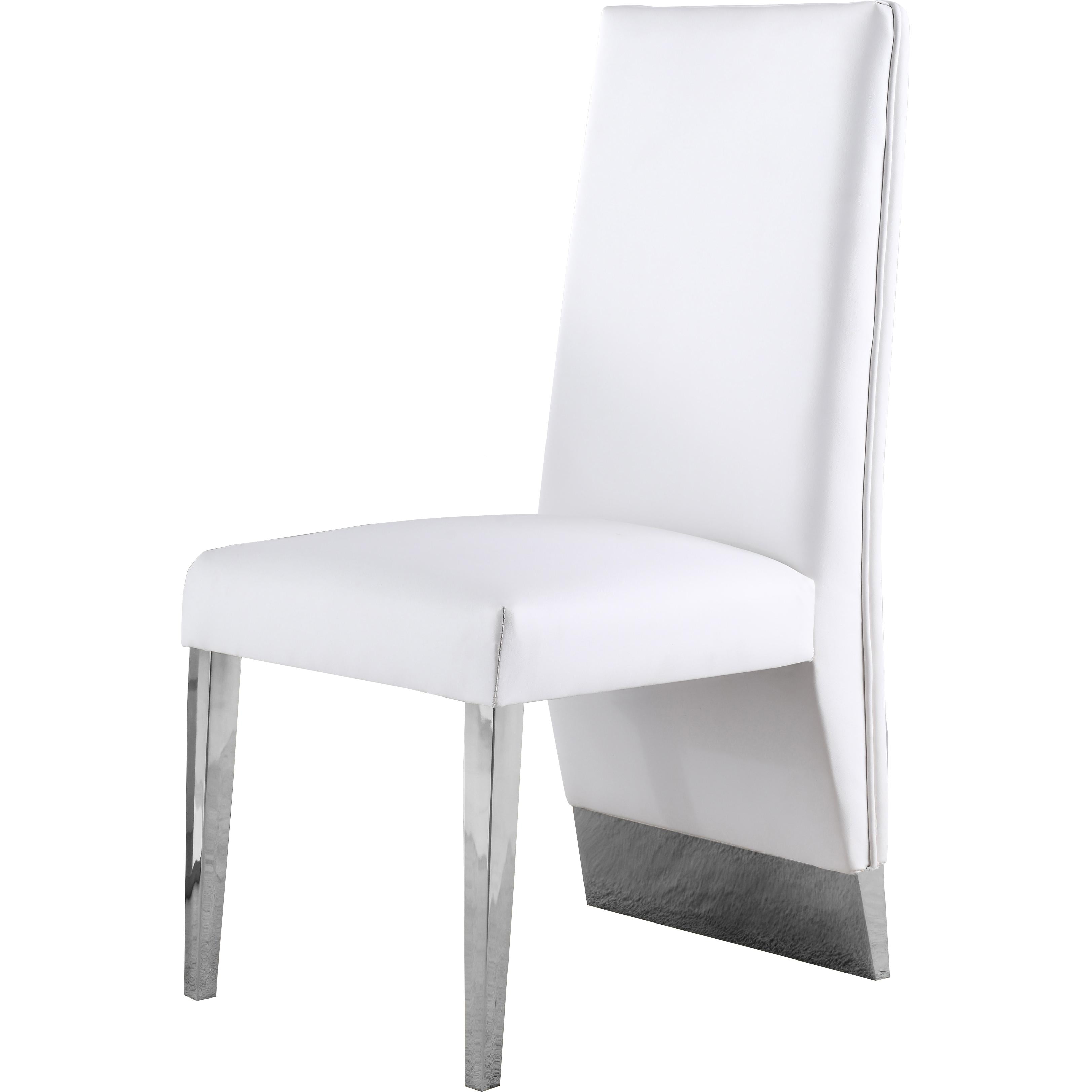 Meridian Porsha White Vegan Leather Dining Chair