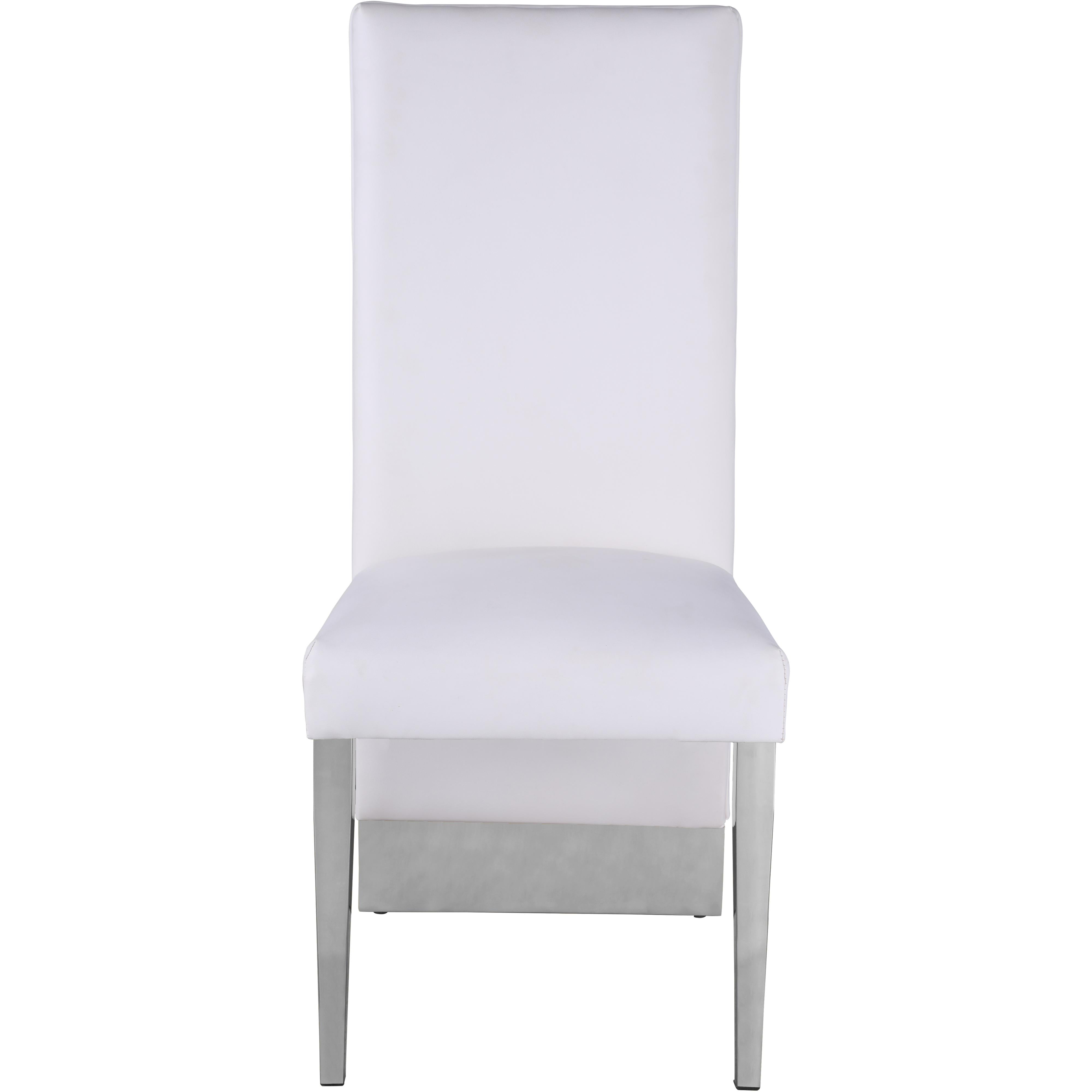 Meridian Porsha White Vegan Leather Dining Chair