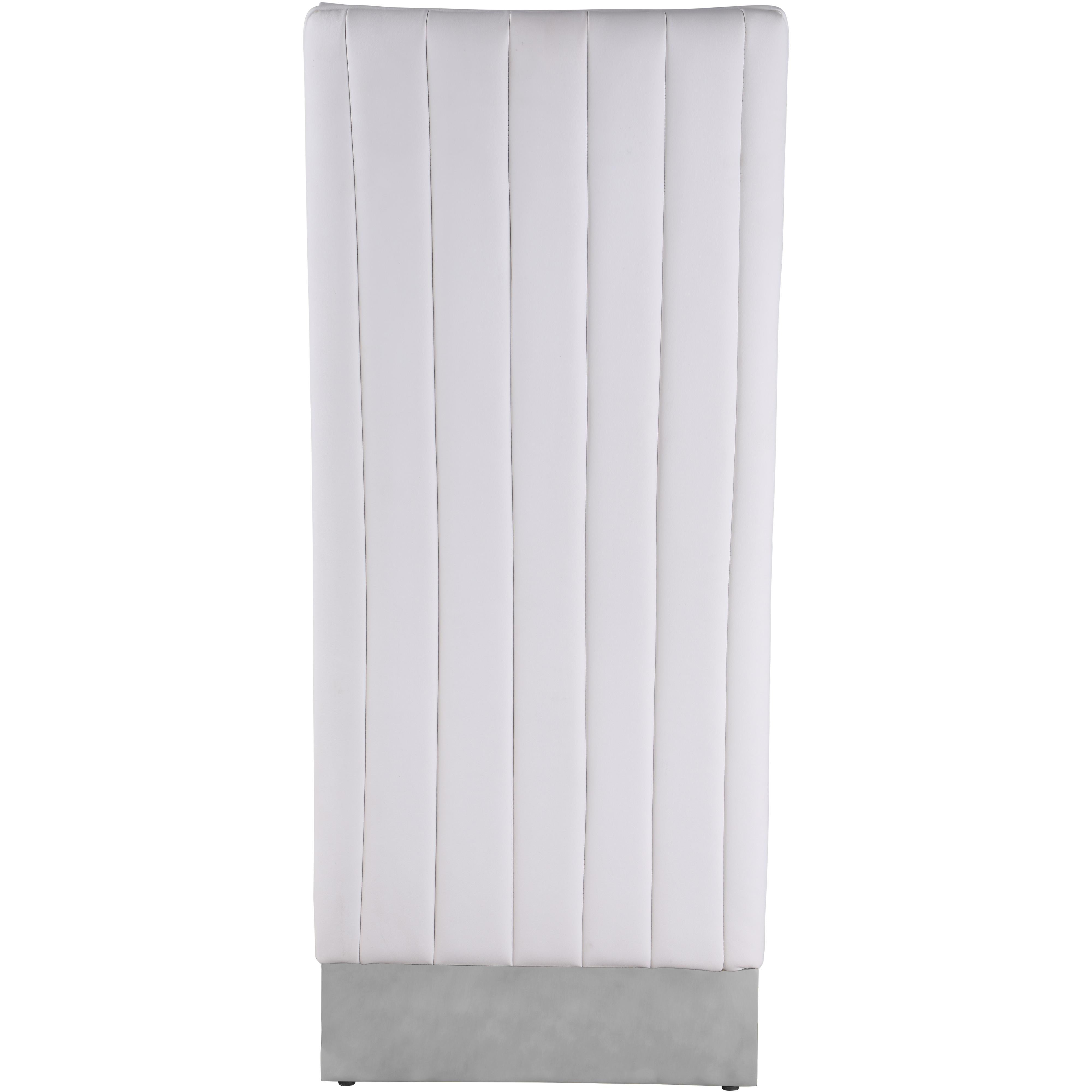 Meridian Porsha White Vegan Leather Dining Chair