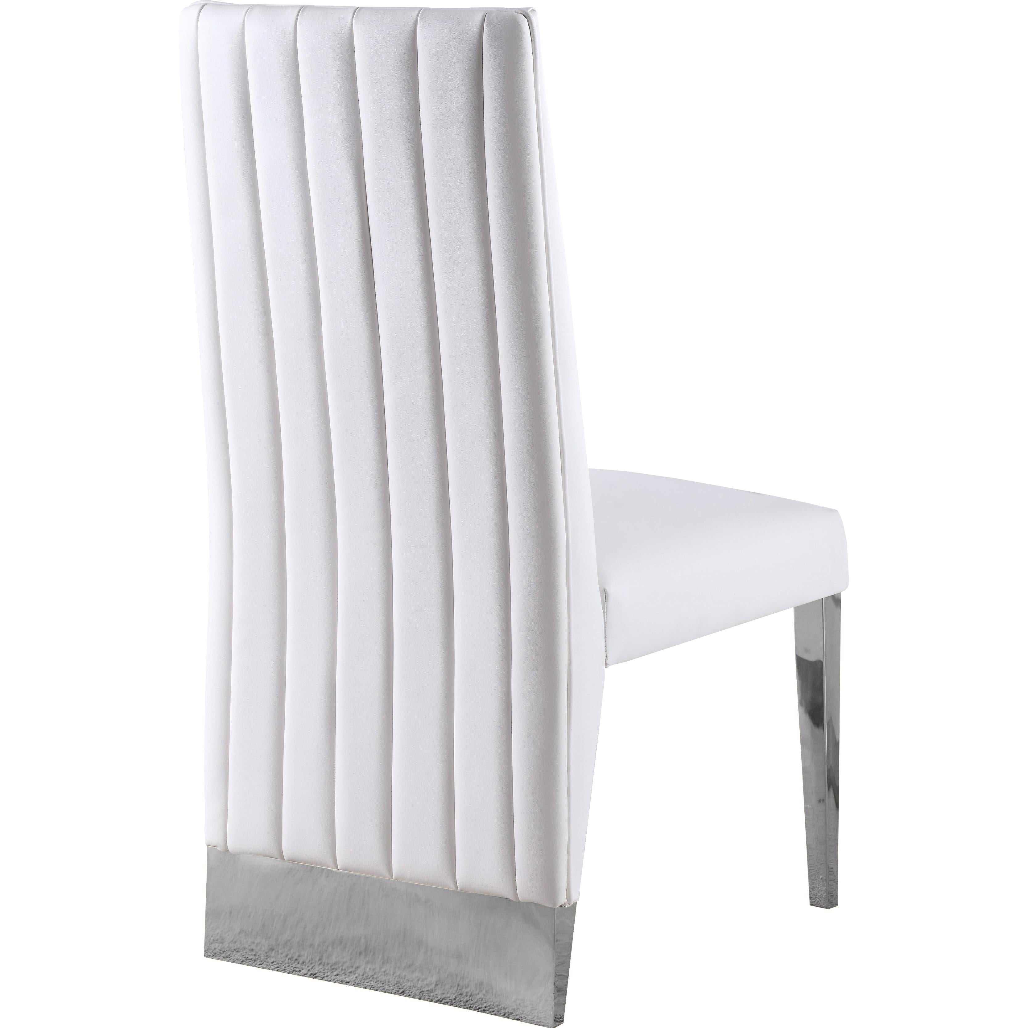 Meridian Porsha White Vegan Leather Dining Chair