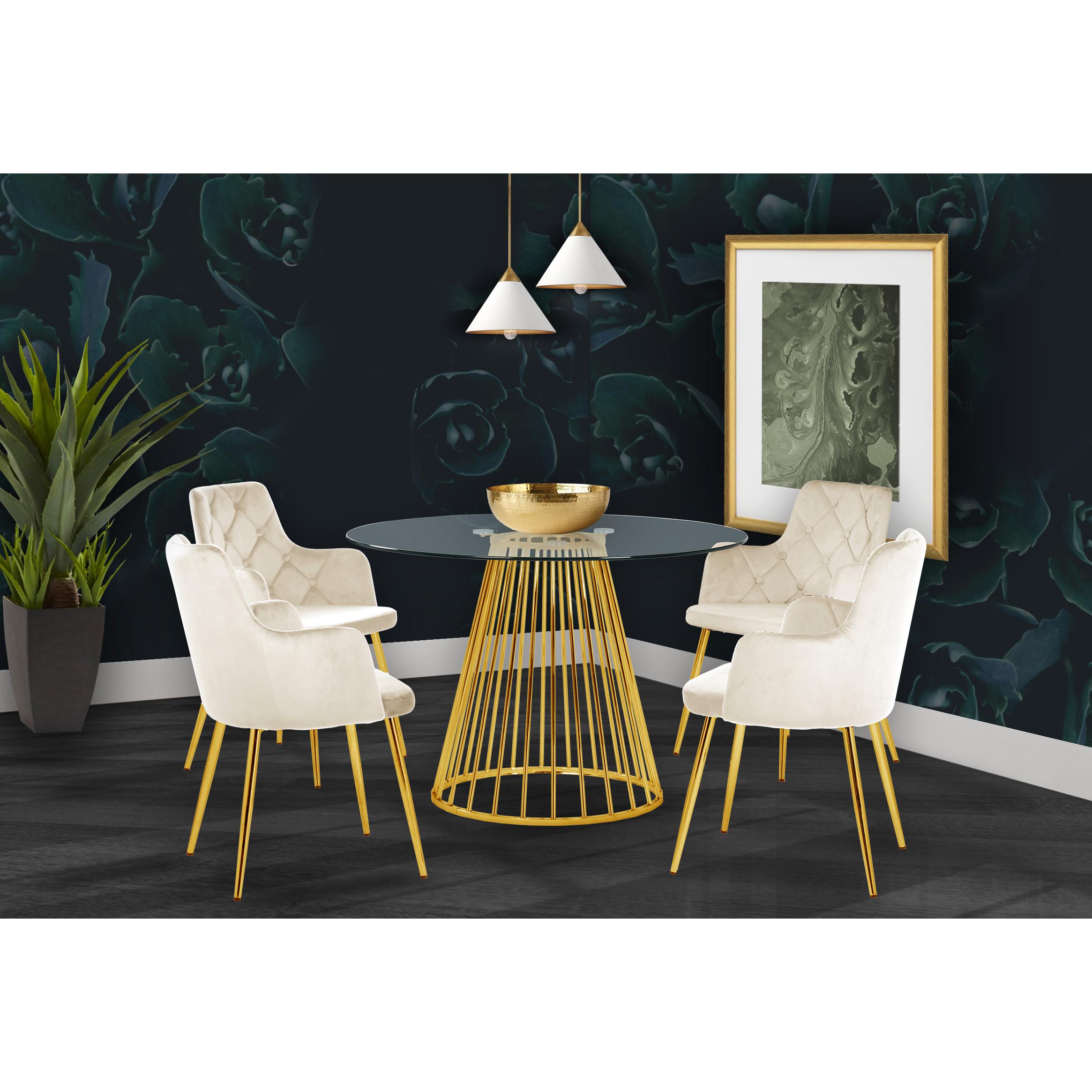 Meridian Gio Gold Dining Table