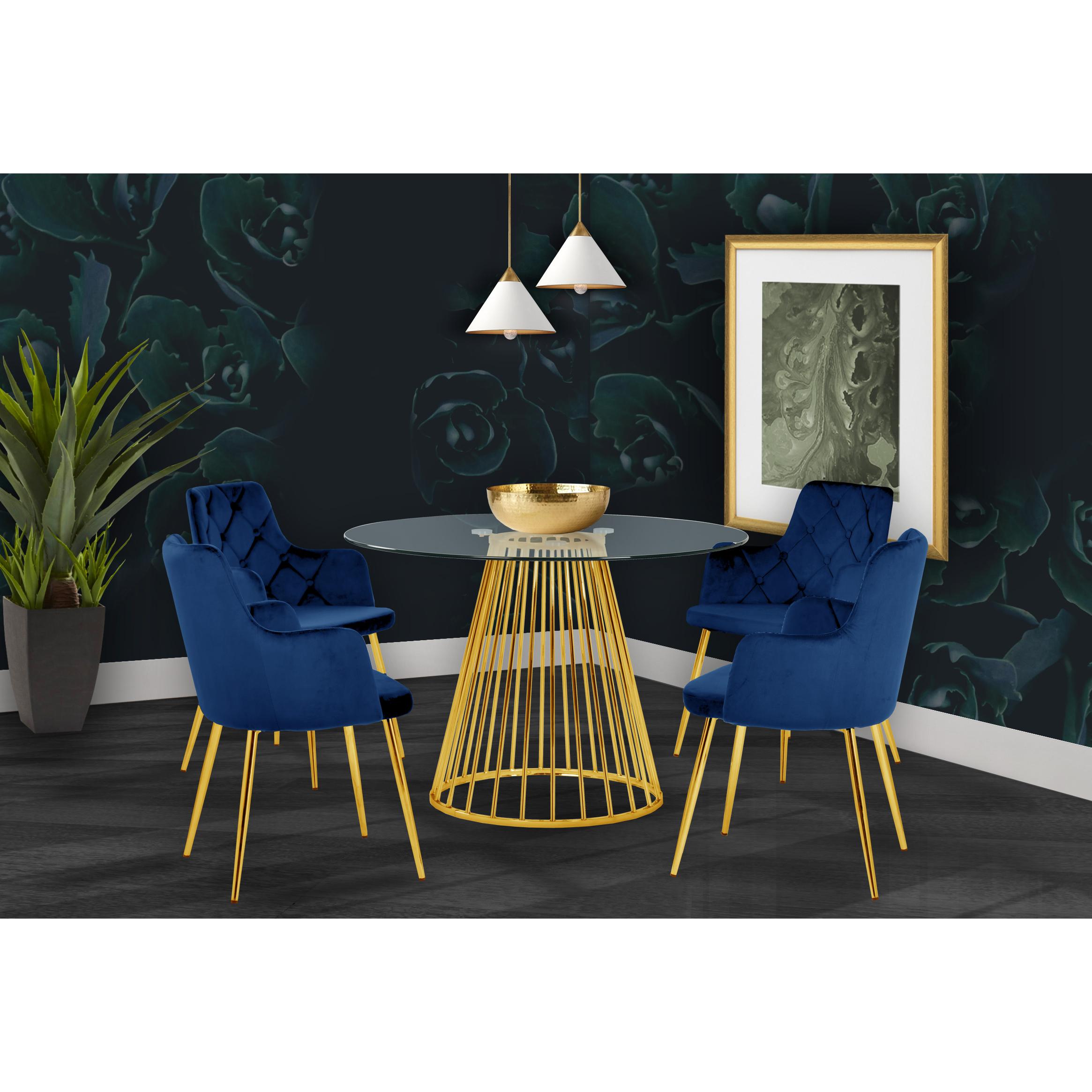 Meridian Gio Gold Dining Table