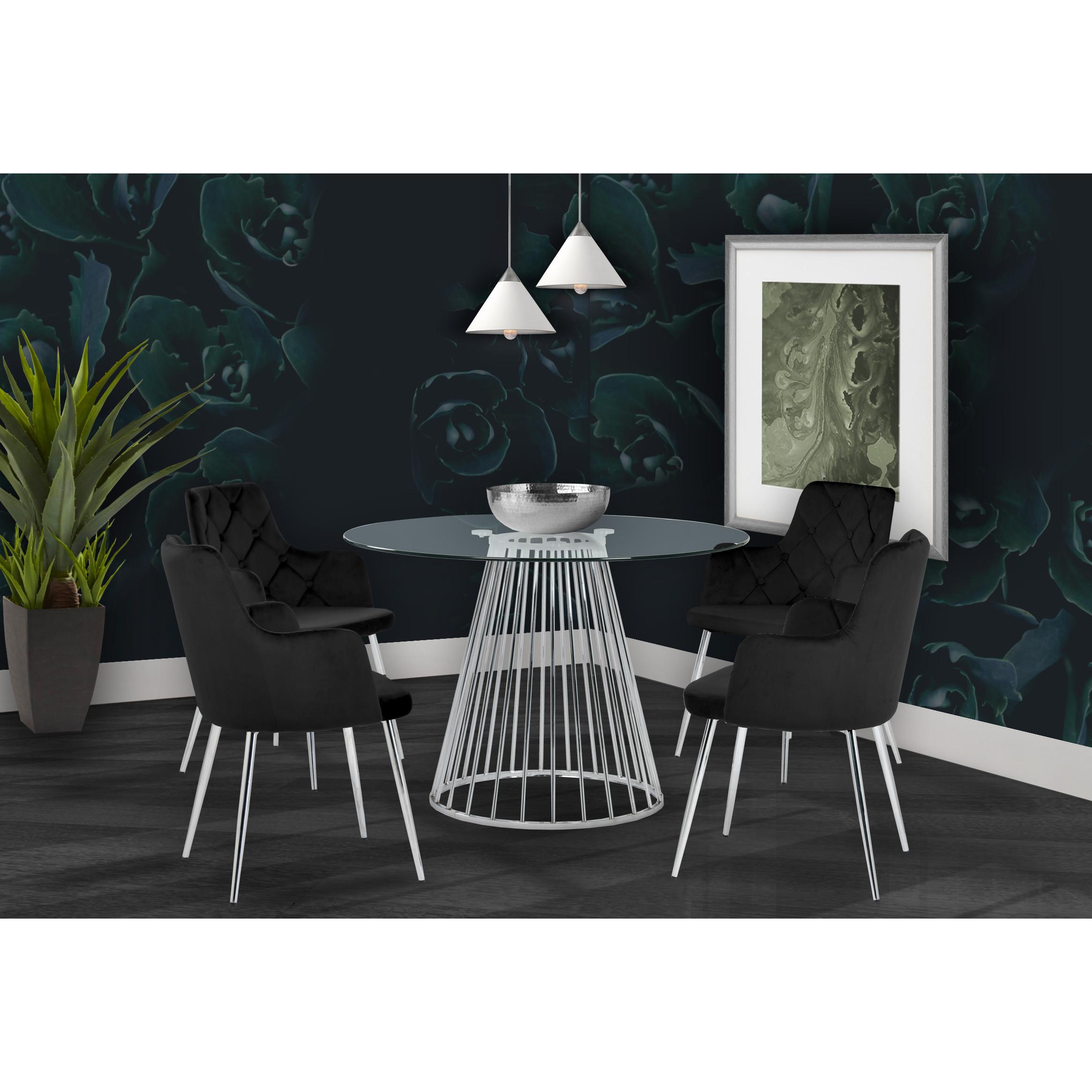 Meridian Gio Chrome Dining Table